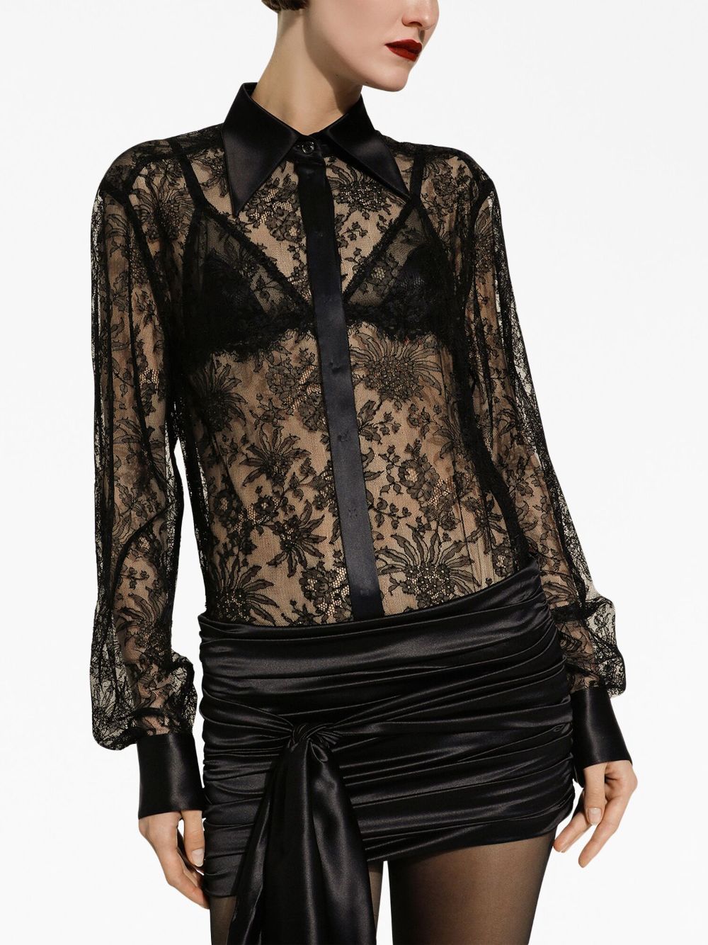 Këmisha gjysmë-transparentë Dolce & Gabbana
