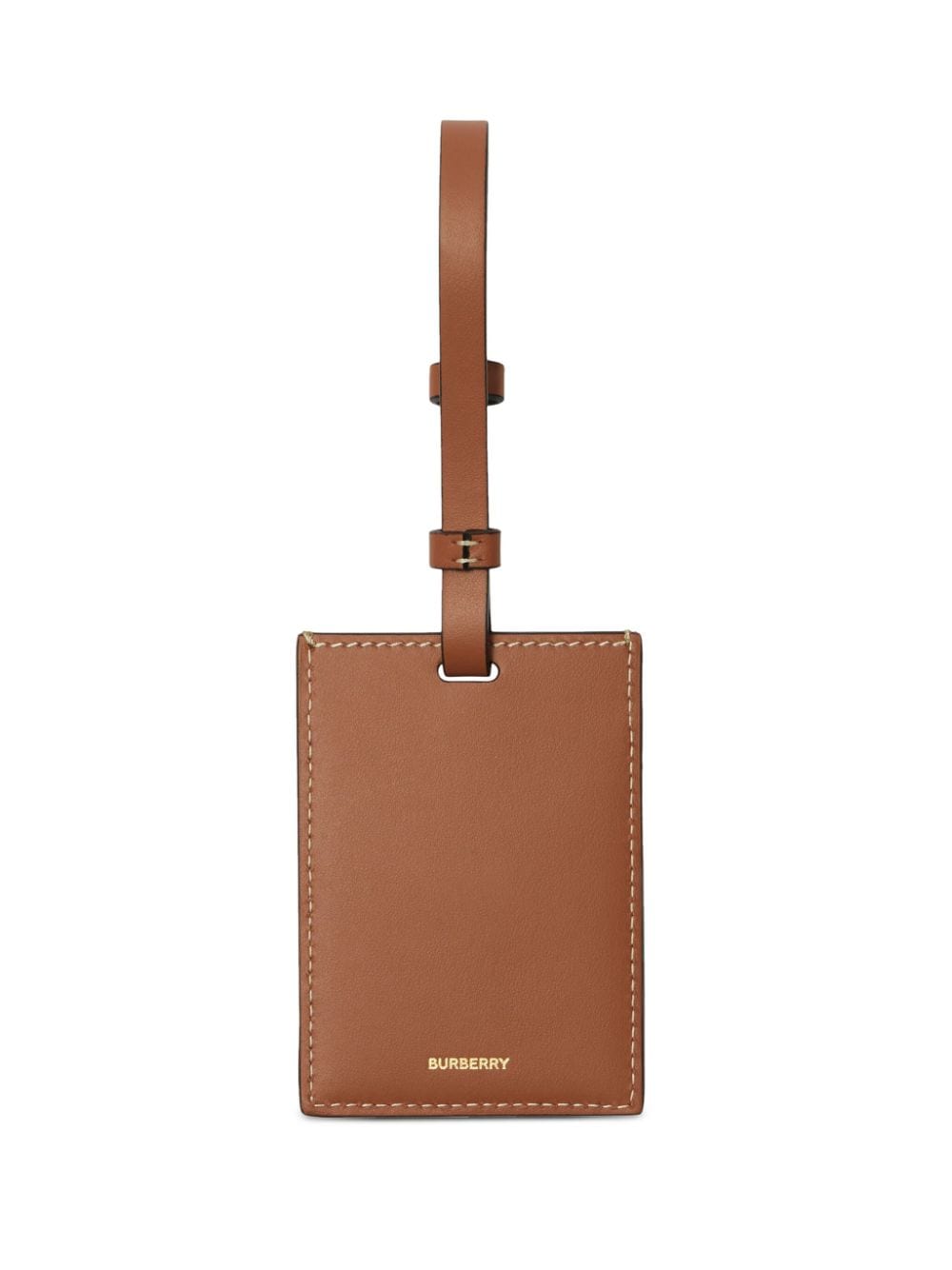 Etiketa bagazhi me dizajn Burberry me katrorë