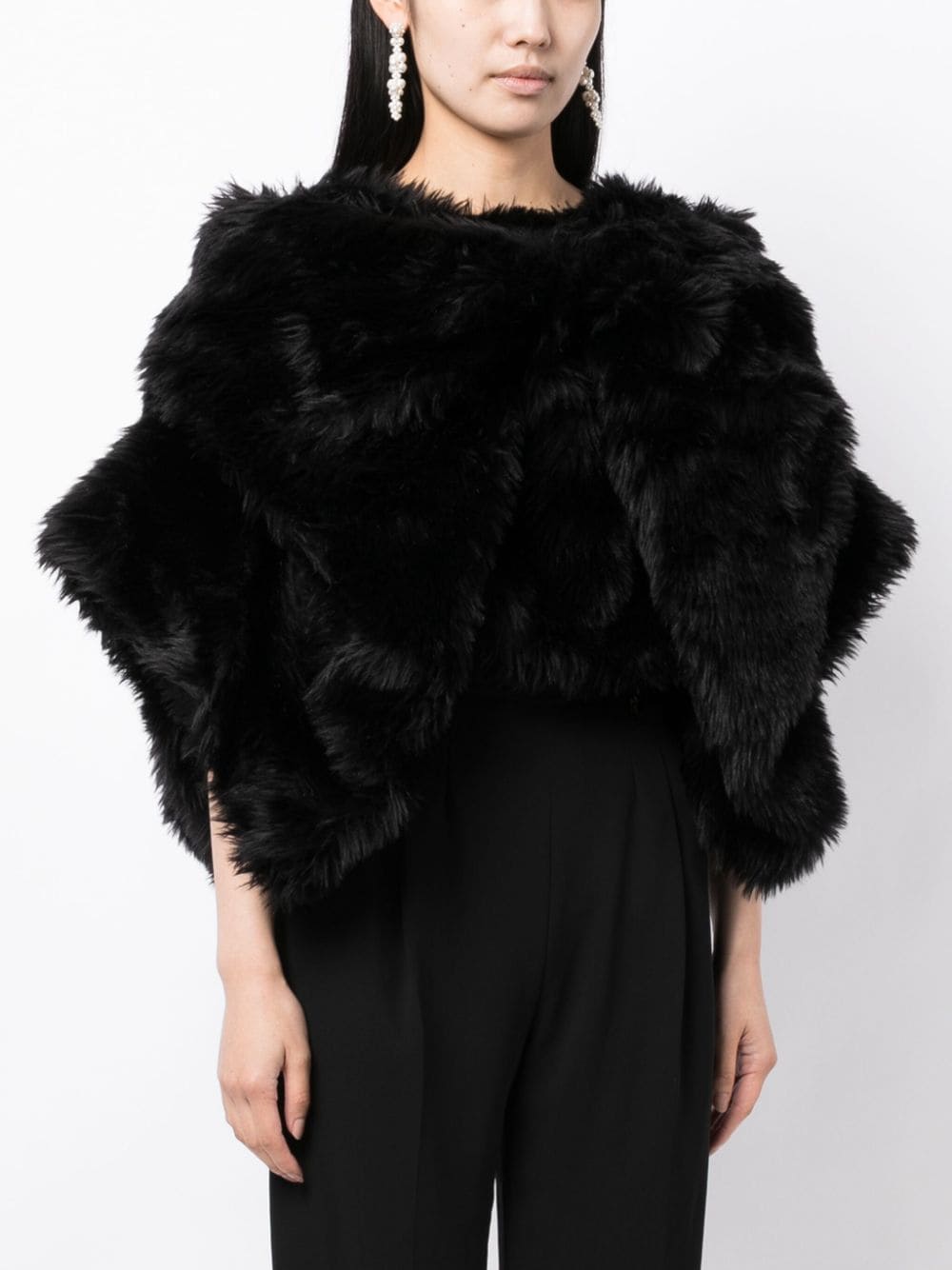 Bluzë e shkurtuar me dizajn prej lëkure Comme Des Garcons