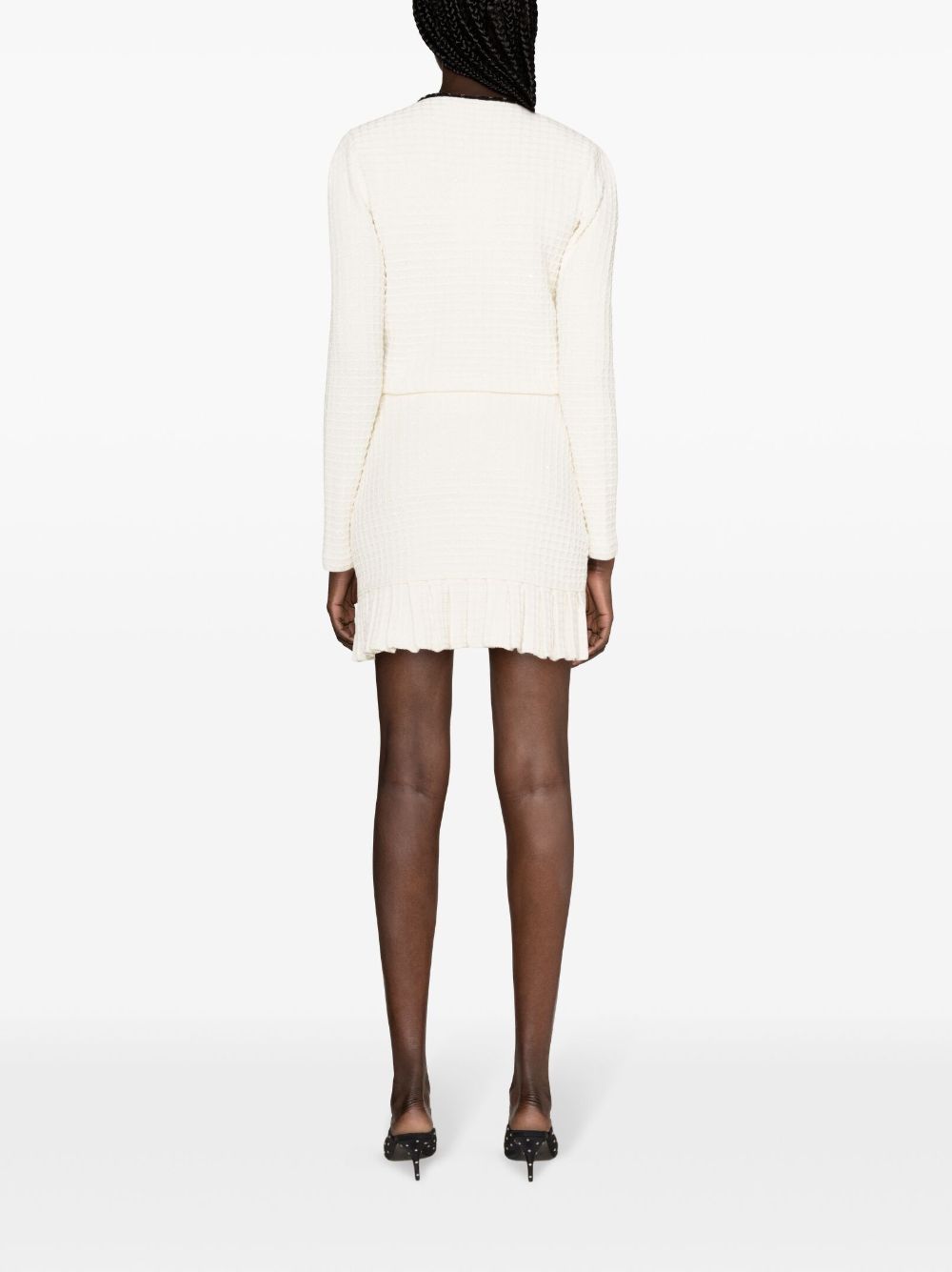 Self-Portrait Waffle-knit mini skirt