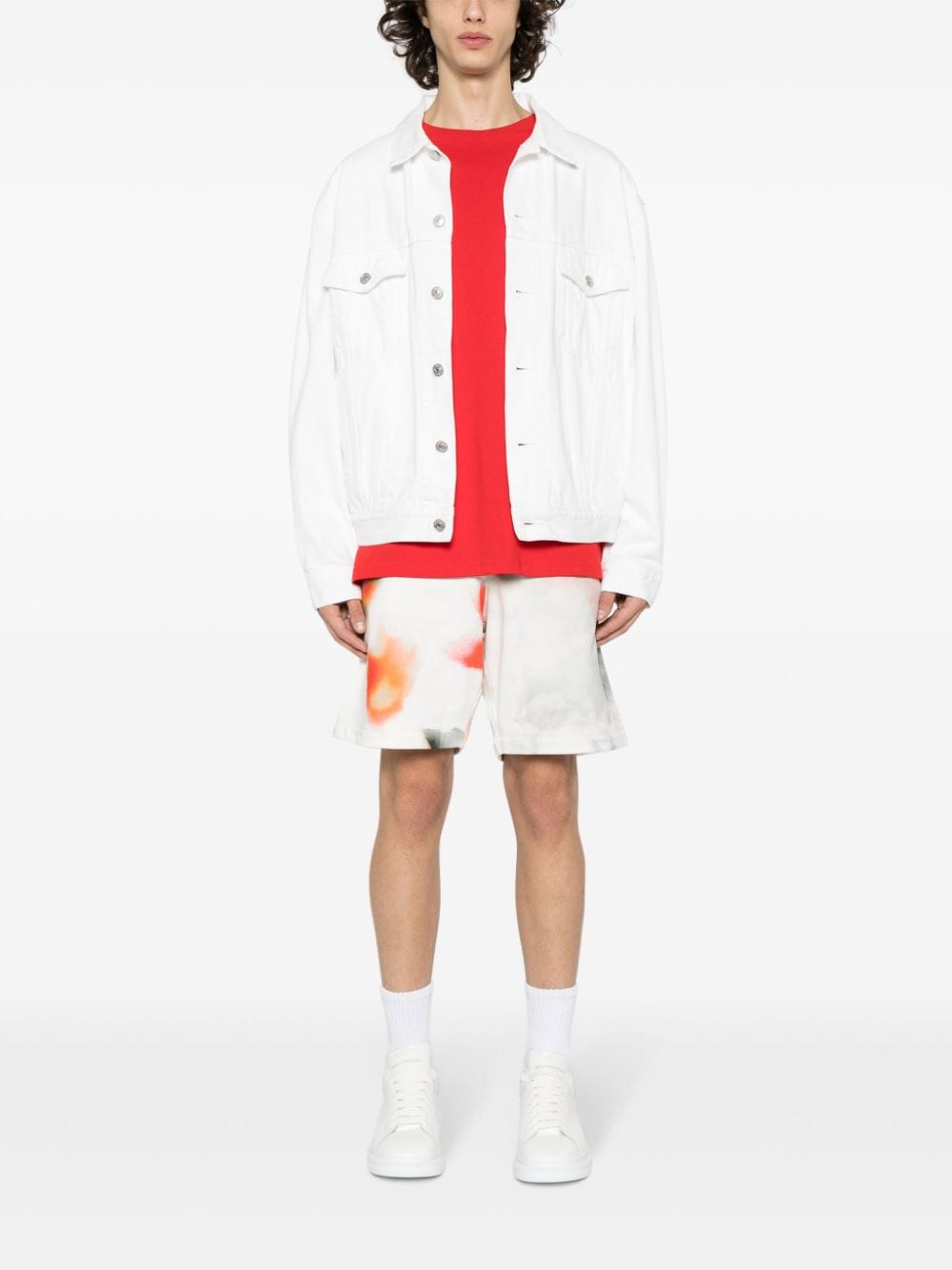 Alexander McQueen Tie-dye bermuda shorts
