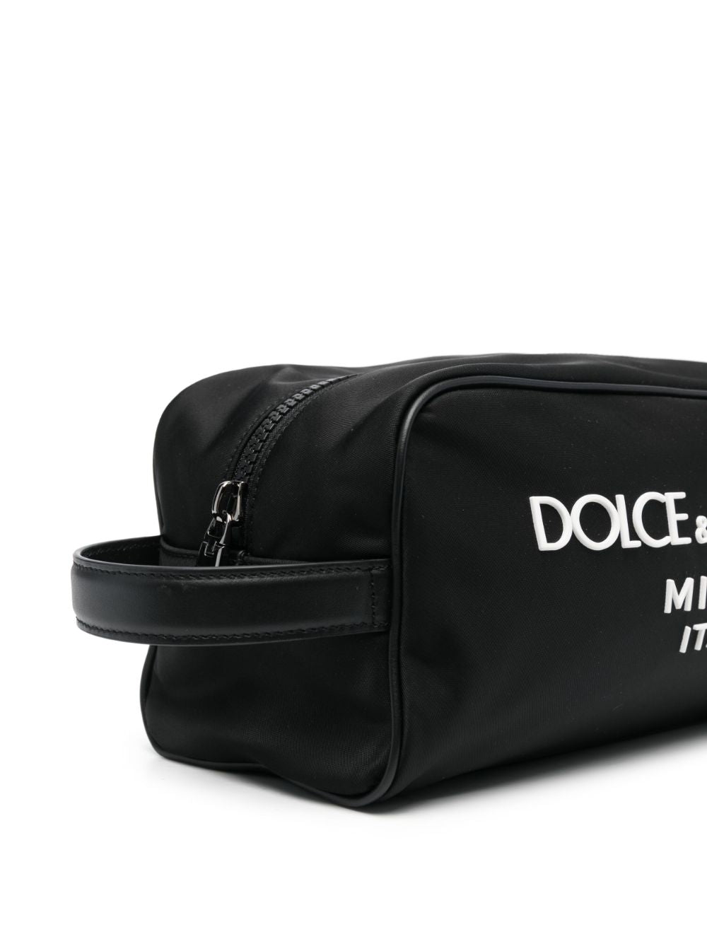 Çantë kozmetike Dolce & Gabbana prej najloni me logo të gomuar