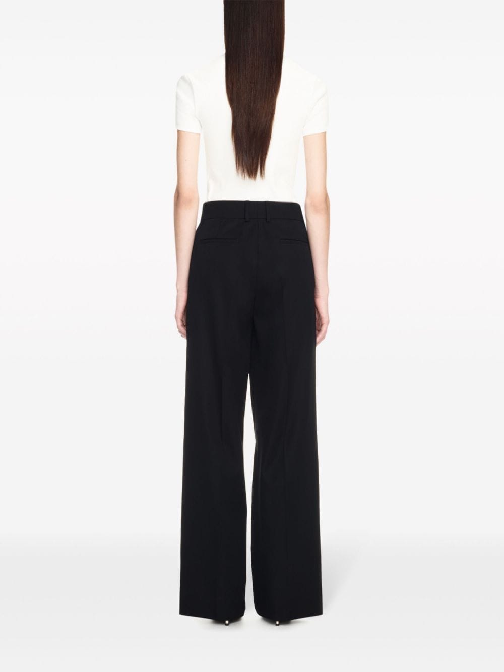 Pantallona formale Off White mbi lesh
