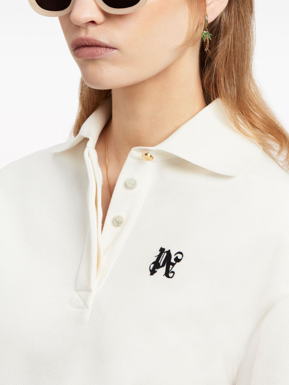 Këmishë me mëngë të shkurtra / Polo e Bardhë Palm Angels