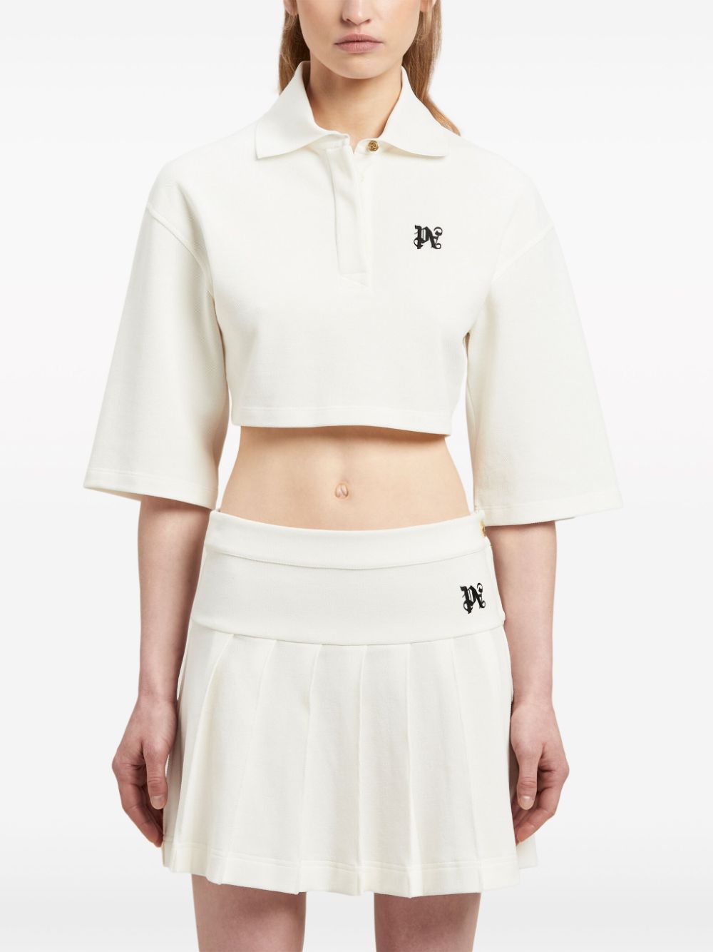 Këmishë me mëngë të shkurtra / Polo e Bardhë Palm Angels