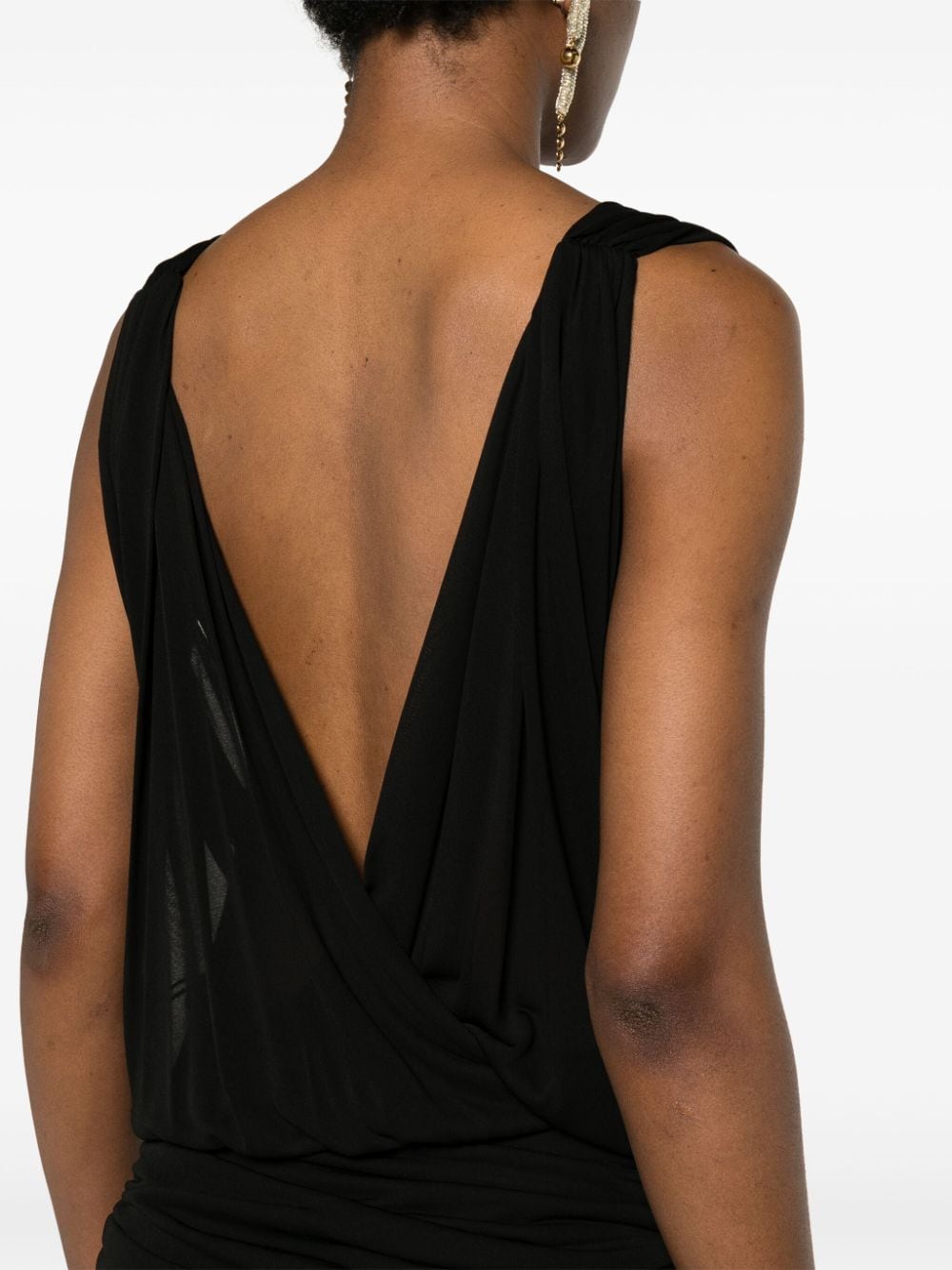Saint Laurent V-necked mini dress
