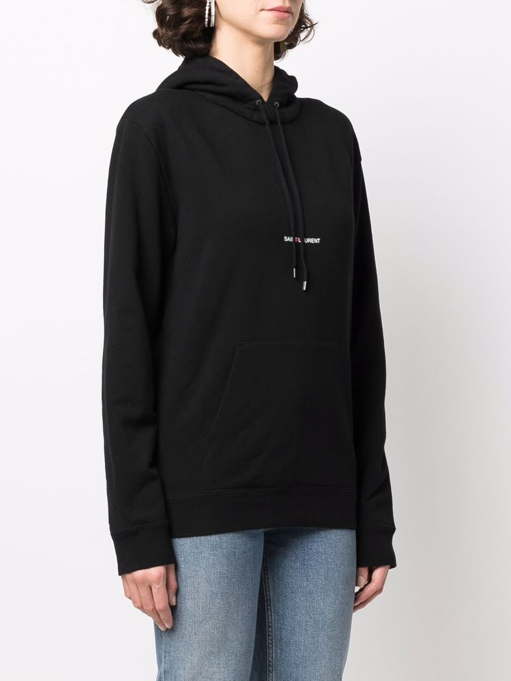 Bluza me Kapuç me Print Logo Saint Laurent