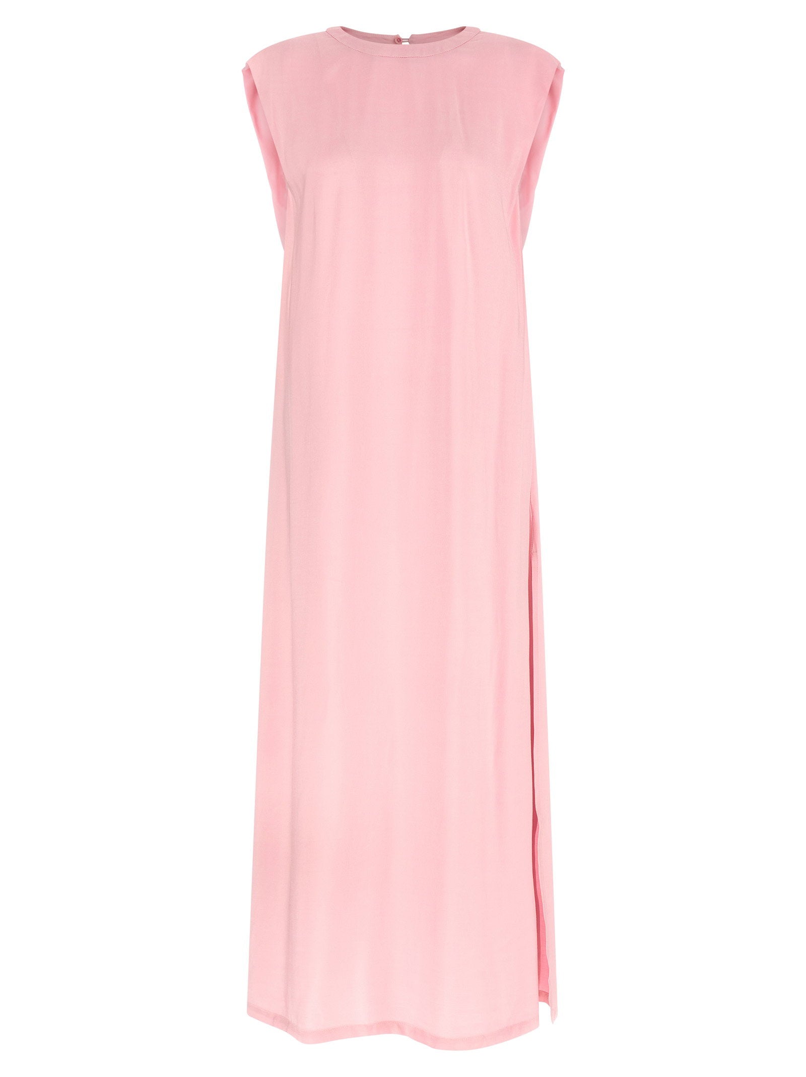 Nude Round-neck Dress