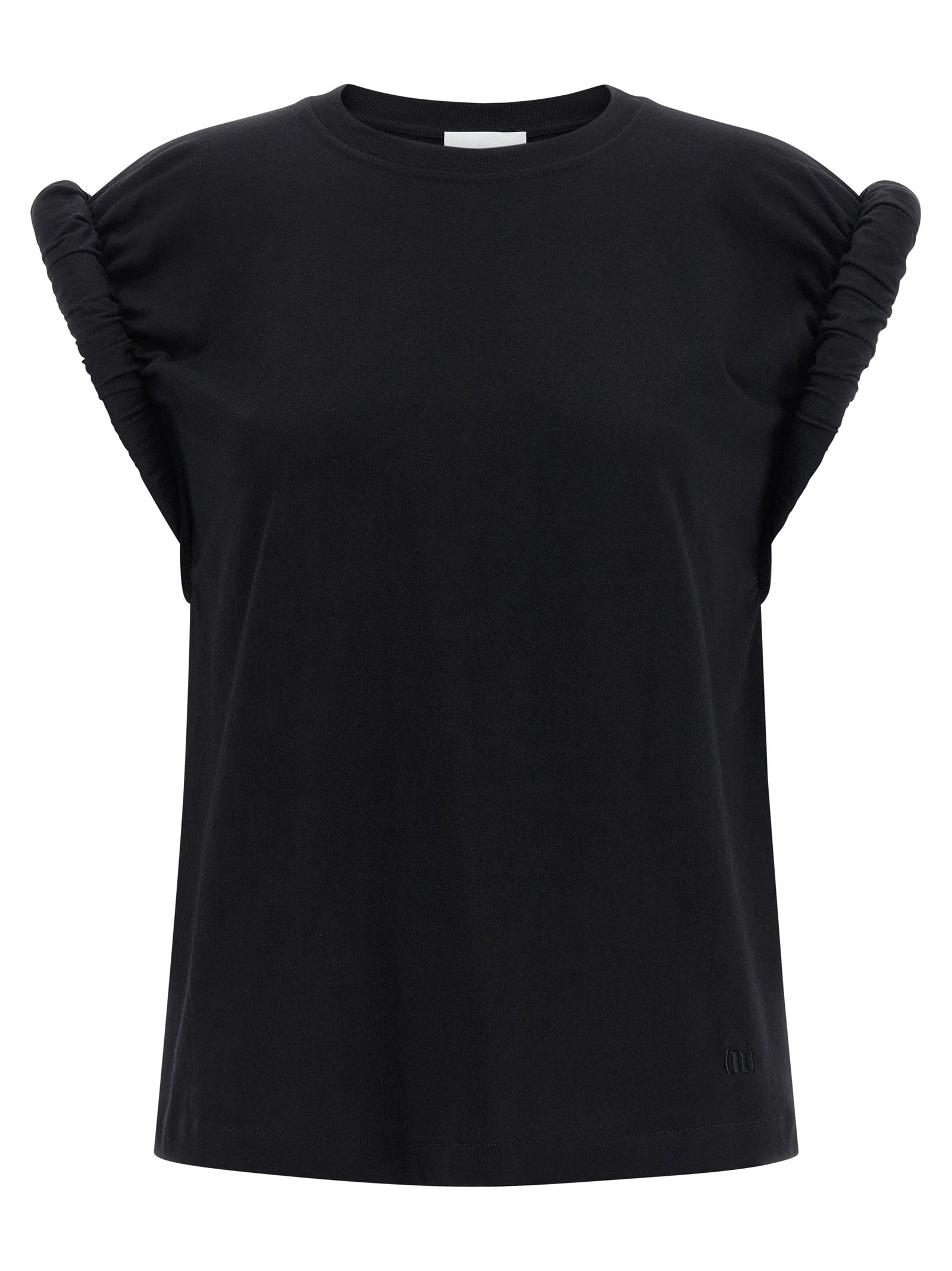 Nude Curled Sleeve T-shirt