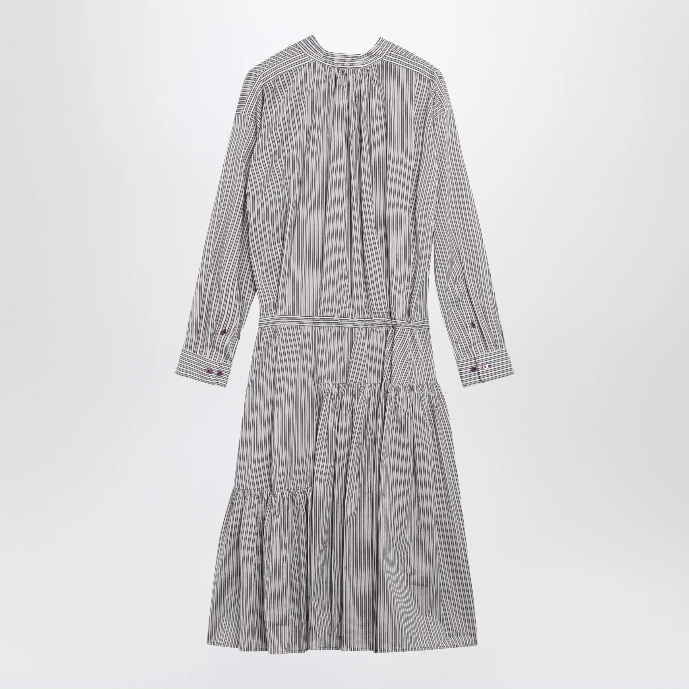 Dries Van Noten Striped shirt dress in cotton and silk
