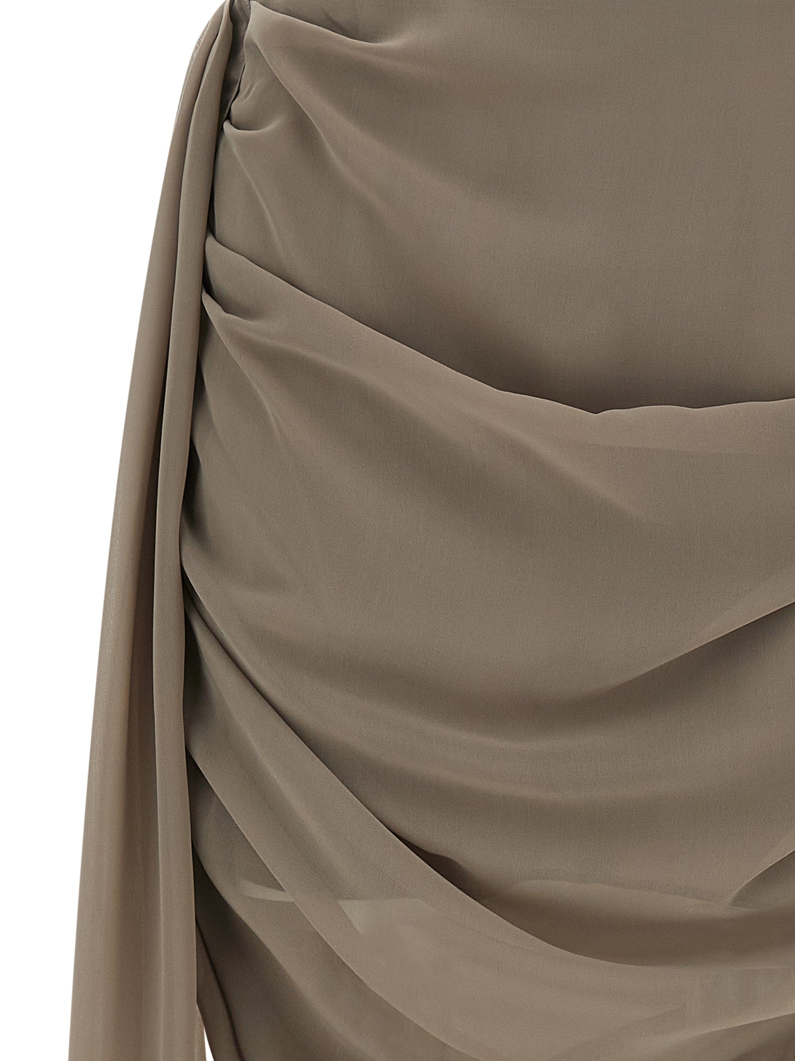 Rotate Birger Christensen Chiffon Draped Mini Skirt