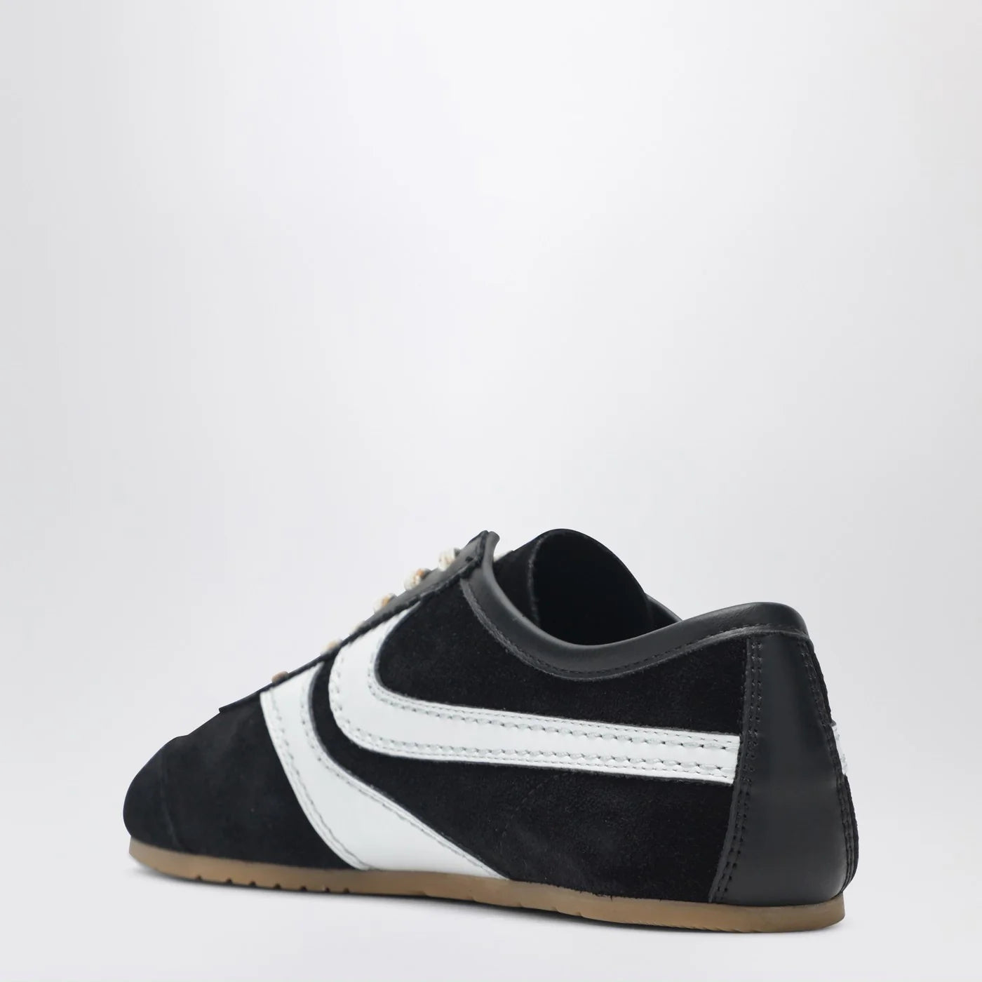 Dries Van Noten Black/white leather and suede Sneakers