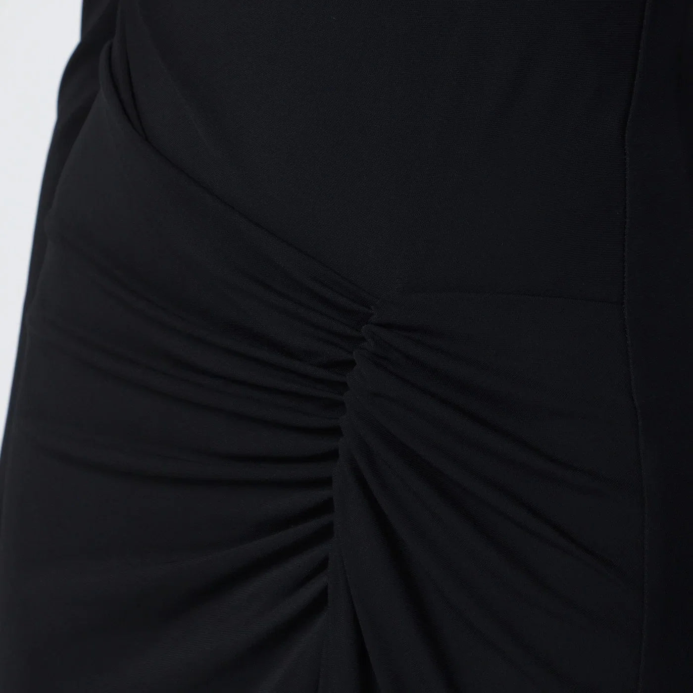SIMKHAI Ferrera dress in black draped jersey