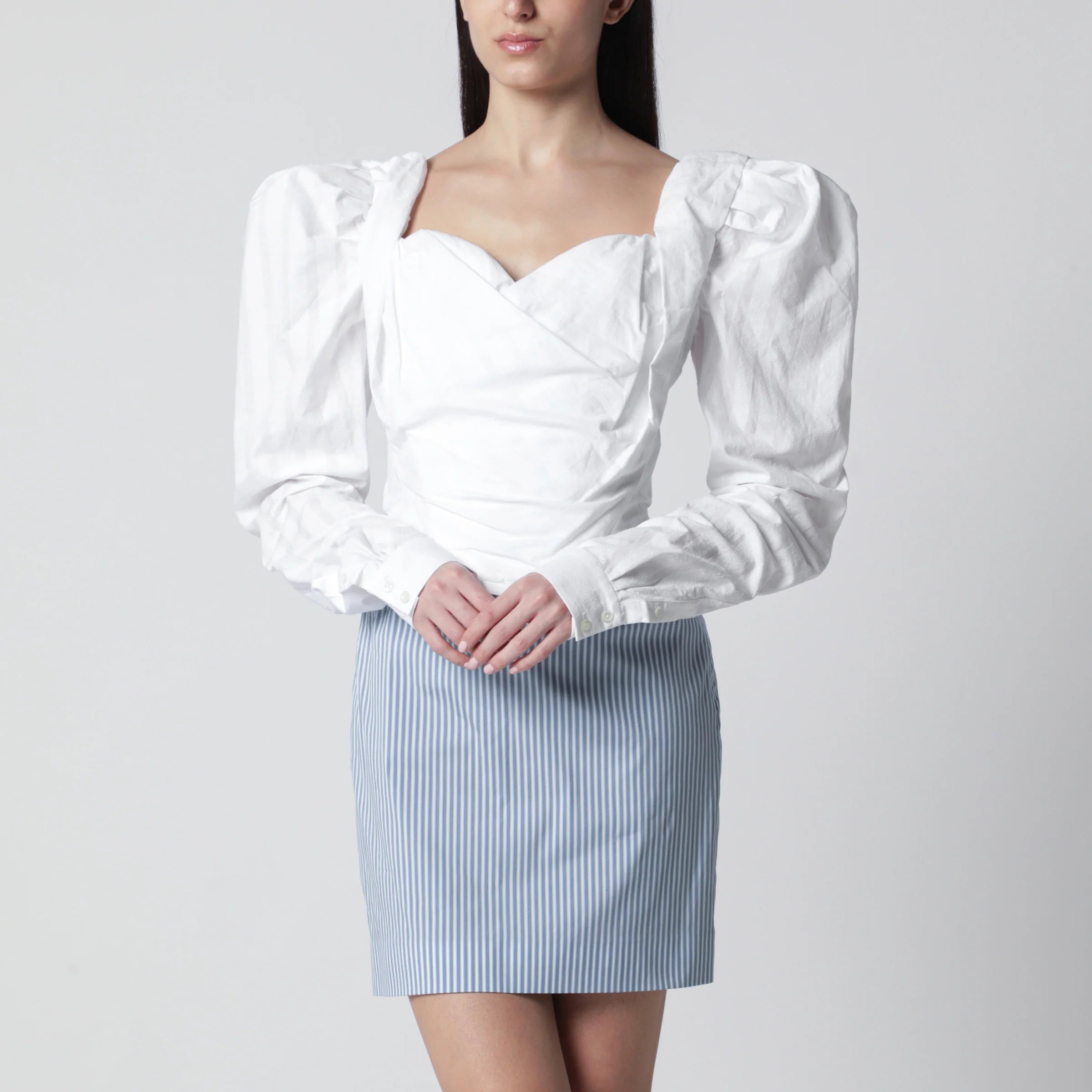 Vivienne Westwood Sunday corset top in white cotton