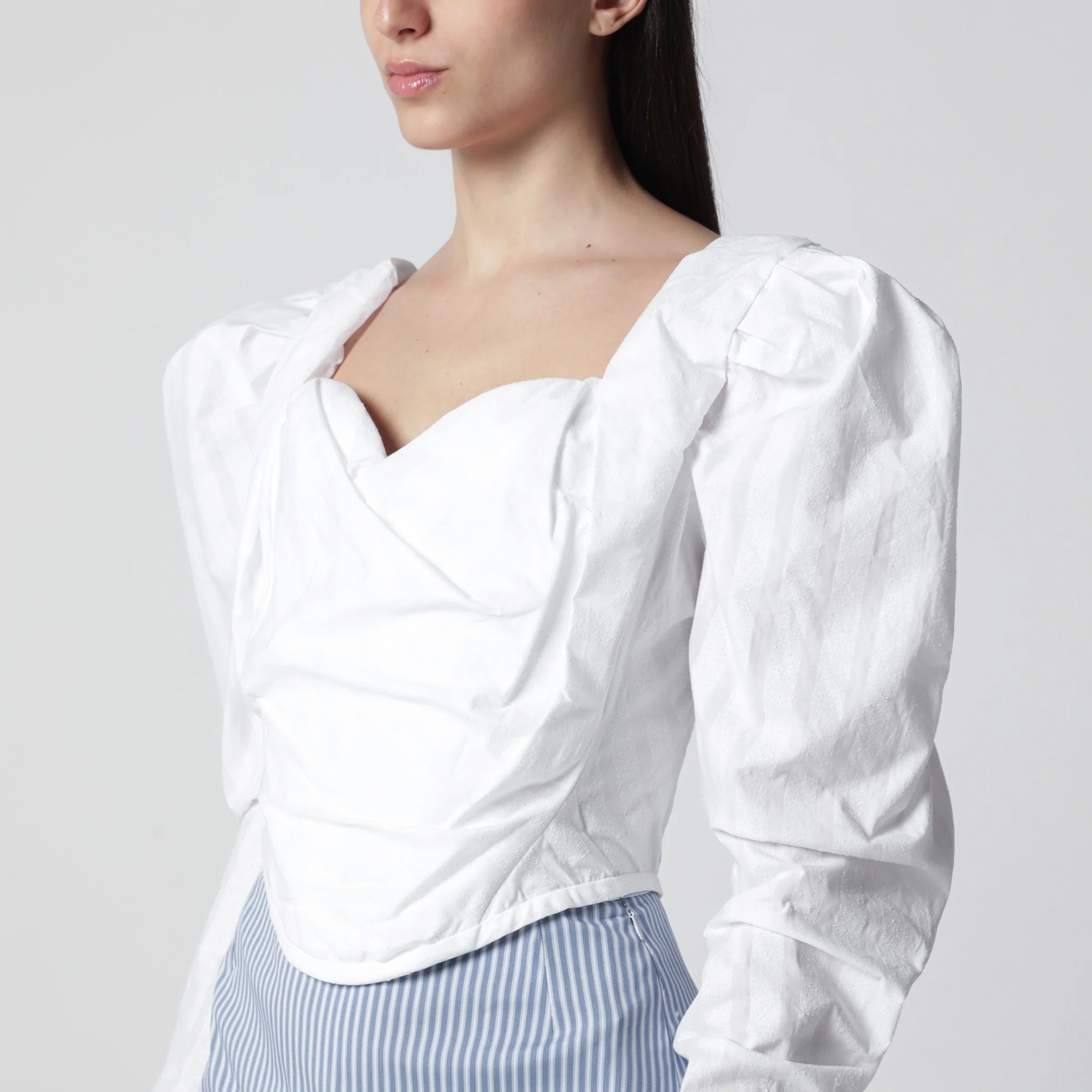 Vivienne Westwood Sunday corset top in white cotton