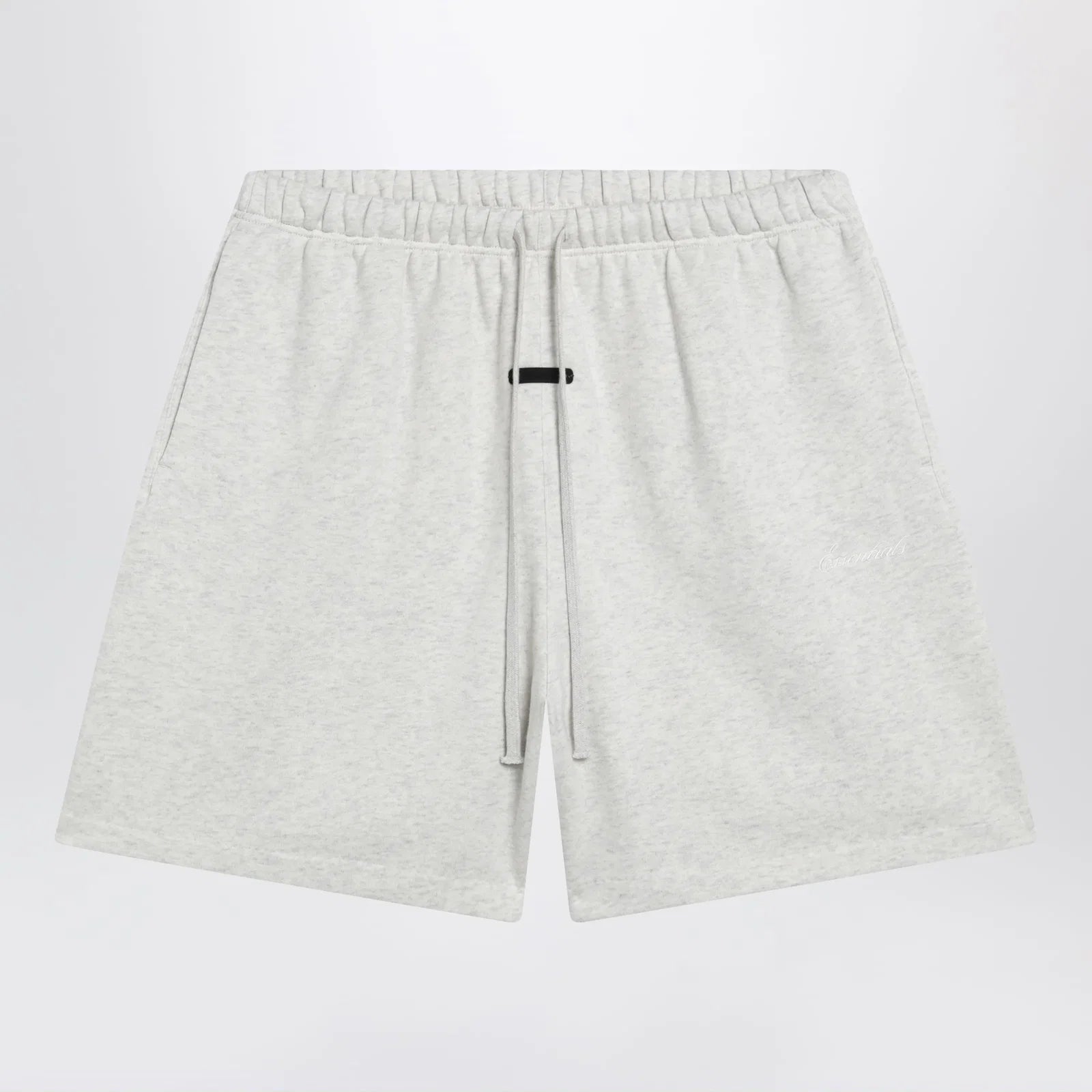 Fear of God Essentials Classic light grey mélange fleece sports shorts