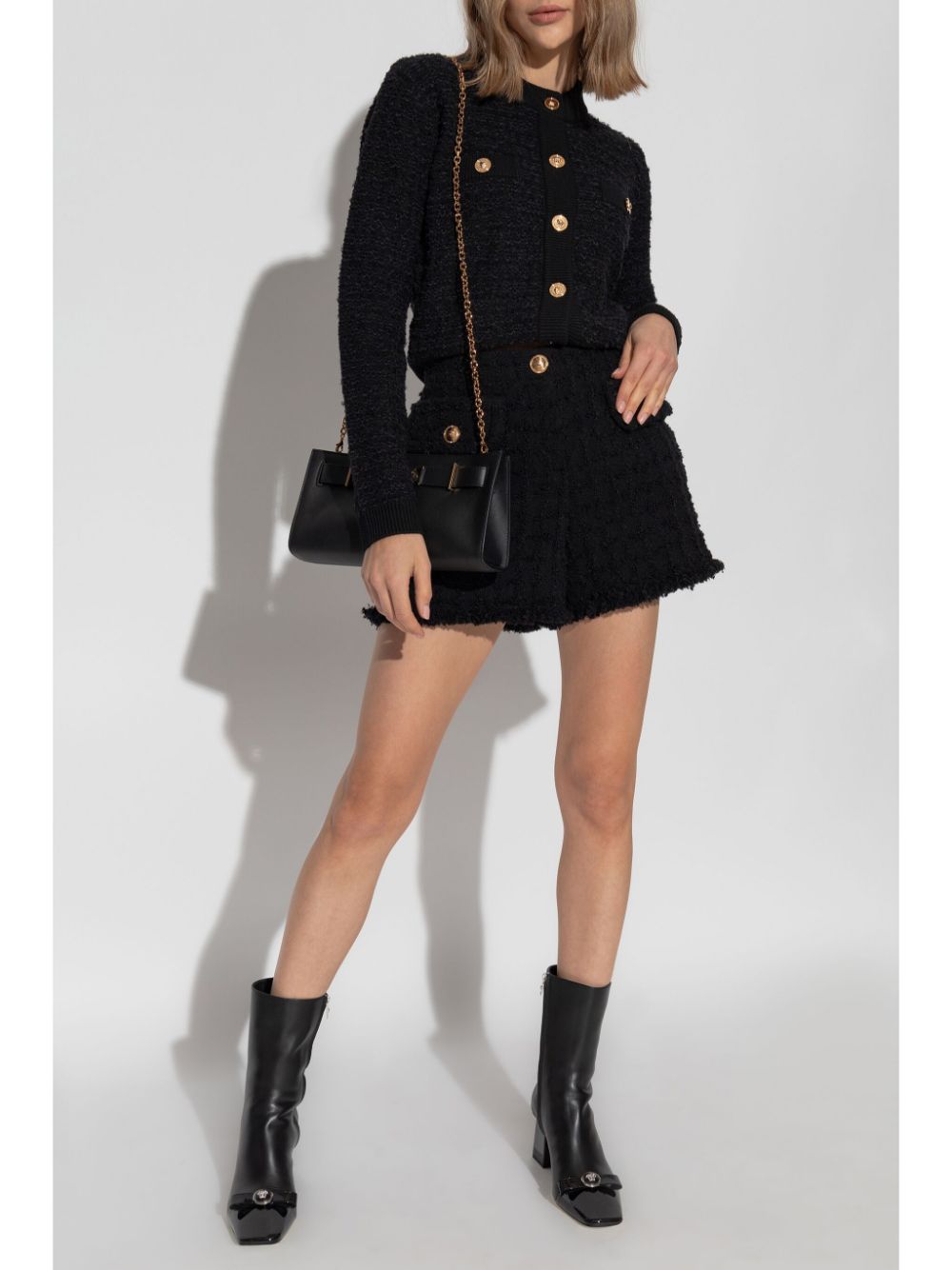 Pantallona të shkurtra mini prej tweed Heritage nga Versace