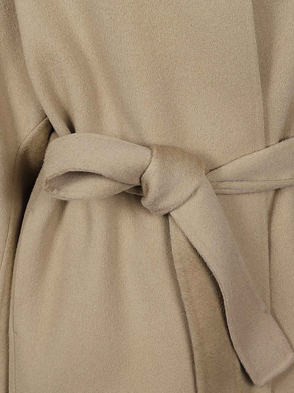 Sandbeige Wool midi coat