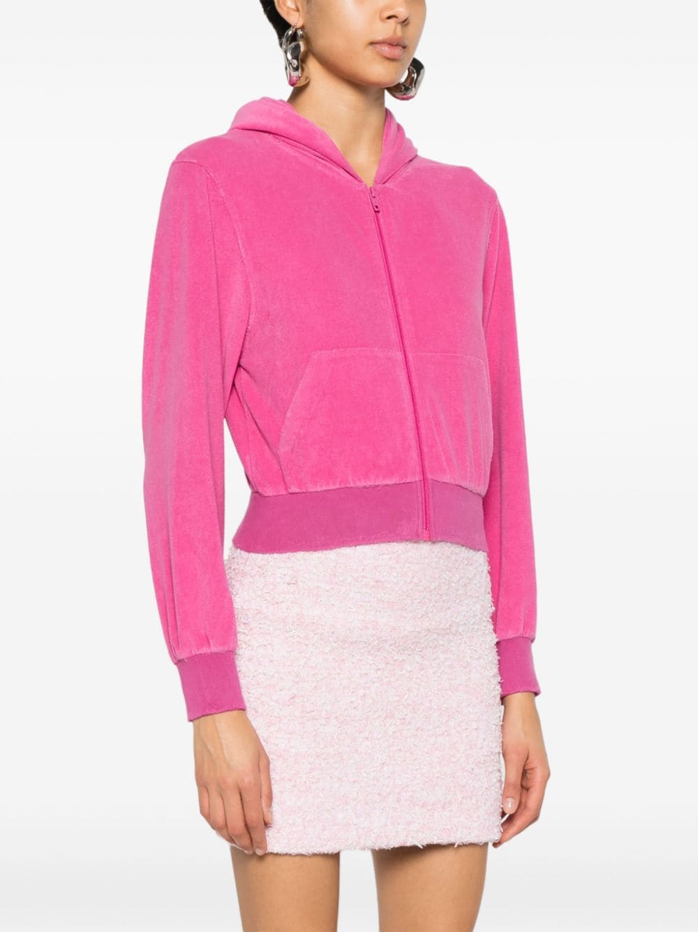 Balenciaga bluza me kapuç me zinxhir dhe logo me gurë të çmuar