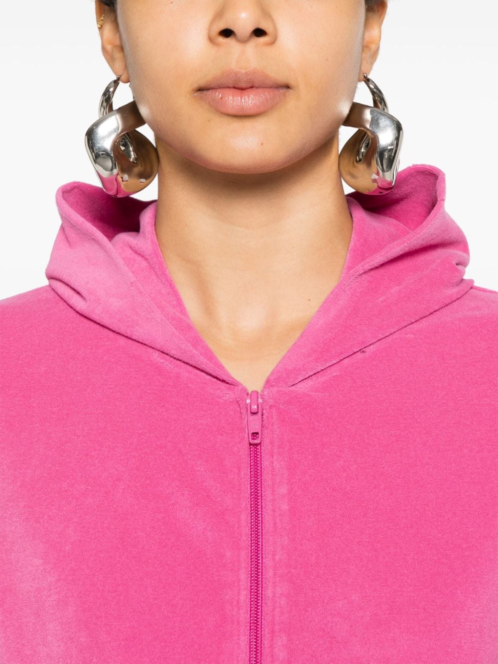 Balenciaga bluza me kapuç me zinxhir dhe logo me gurë të çmuar