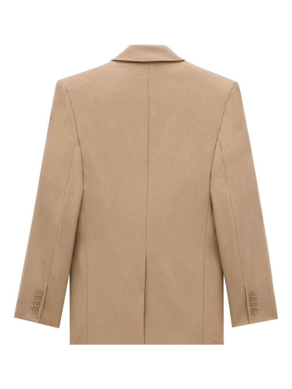 Saint Laurent Blazer Natyral me Strukturë prej Leshi