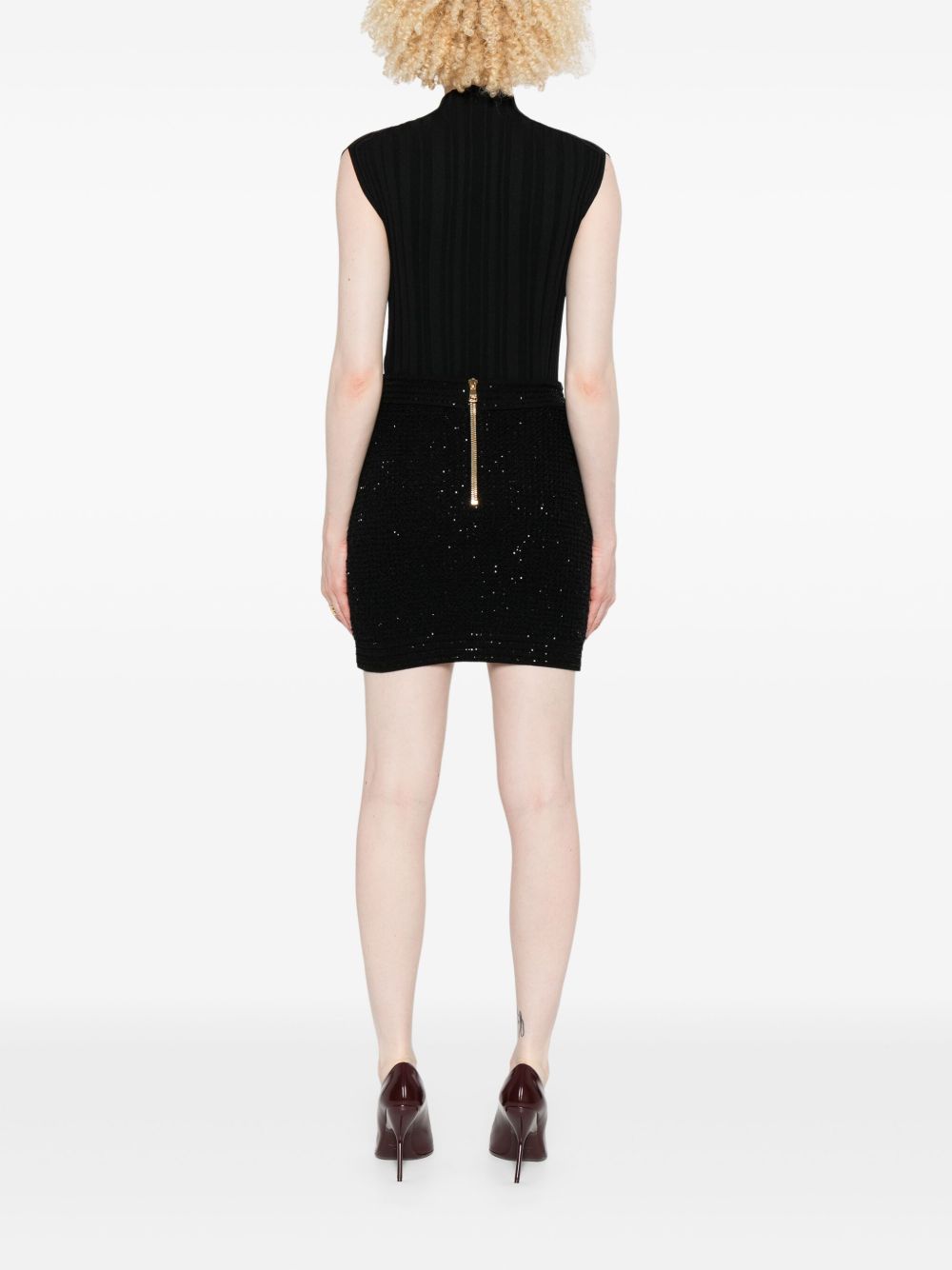 Fund i shkurtër Balmain prej tweed-i