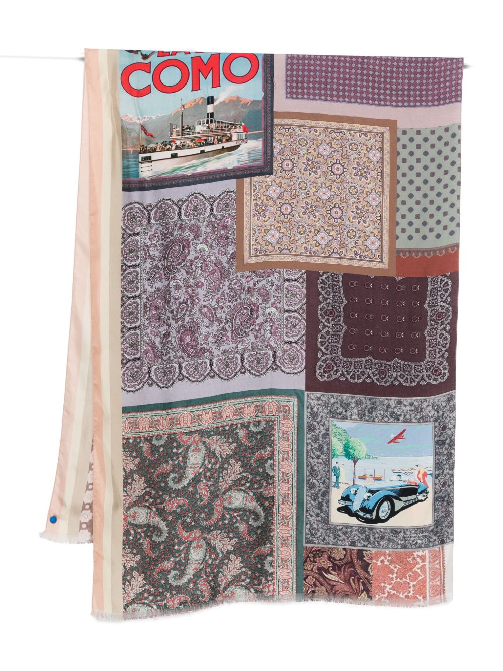 032C Pierre Louis Mascia Lago di Como silk printed scarf
