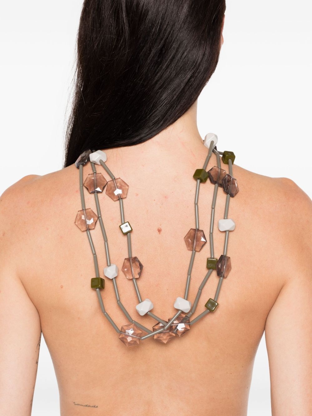 EMPORIO ARMANI EXCLUSIVE Multi-strand necklace with geometric elements