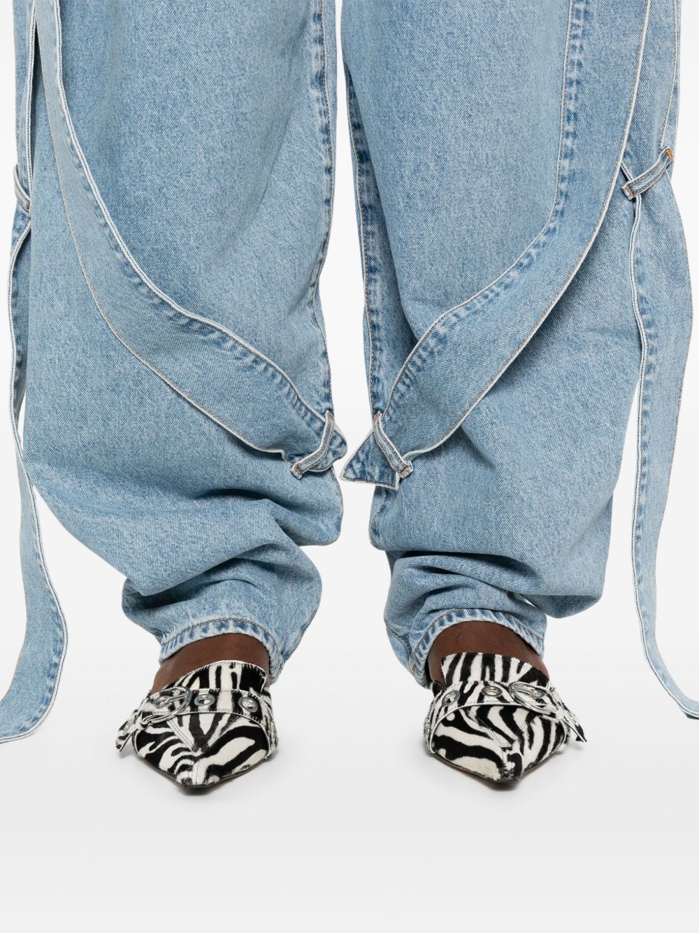 The Attico Wide-leg denim jeans
