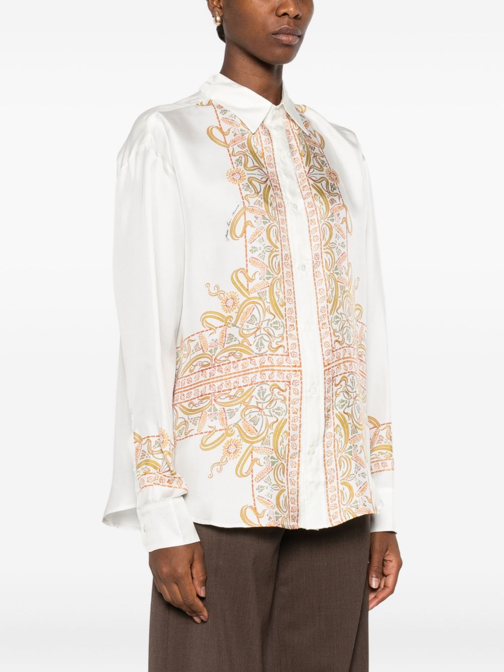 Pierre Louis Mascia Embroidered silk shirt