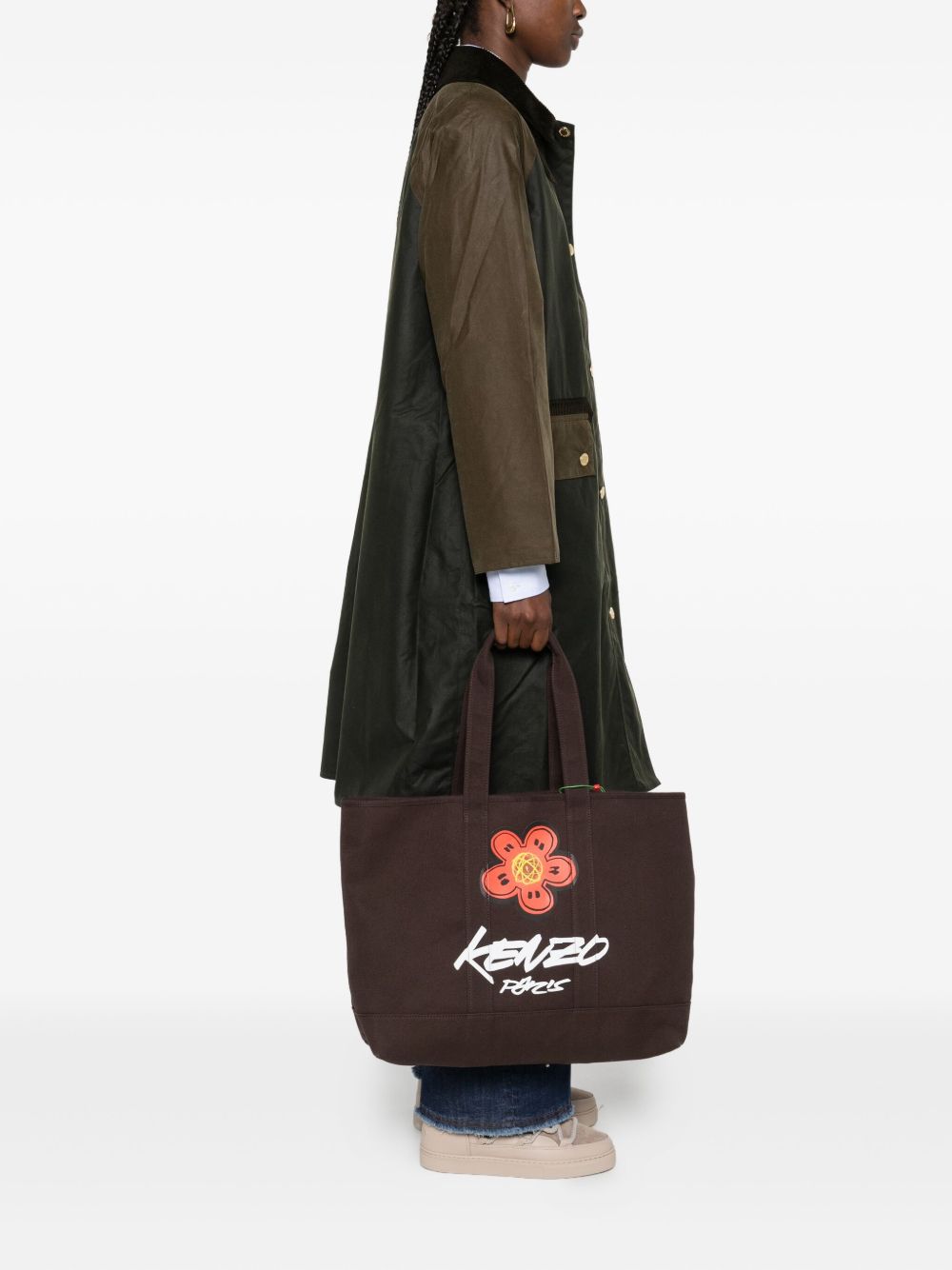KENZO FUTURA Çantë e madhe tote Kenzo x Futura 2000' 'Kenzo Utility' prej kanavaci