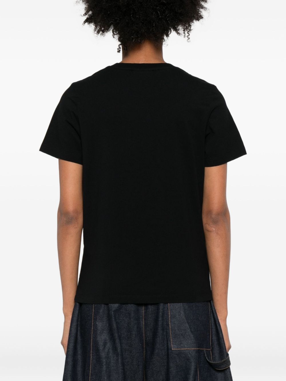Maison Kitsuné Cotton T-shirt with fox embroidery