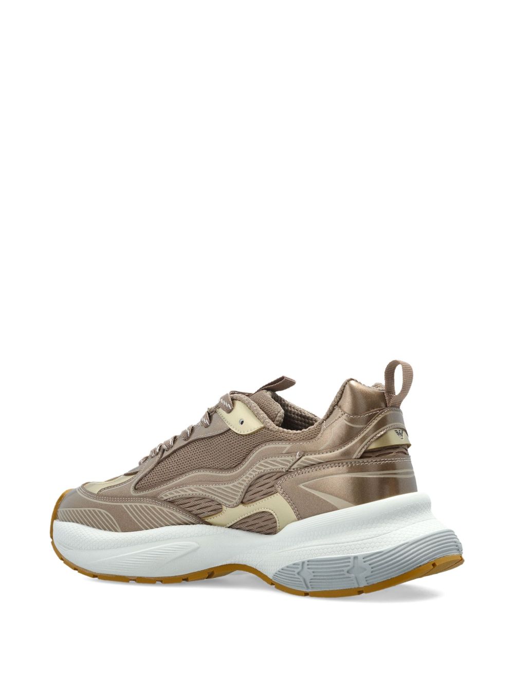 EMPORIO ARMANI EXCLUSIVE Mesh sneakers with laminated details and signature logo