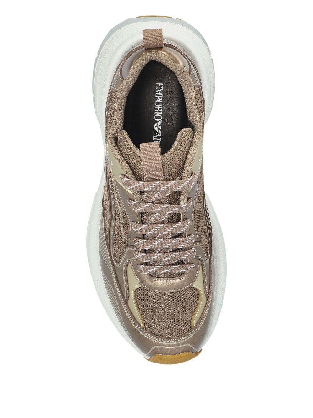 EMPORIO ARMANI EXCLUSIVE Mesh sneakers with laminated details and signature logo