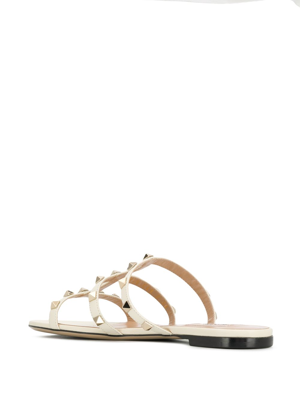 Valentino Garavani Rockstud Laminated Nappa Slide Sandal