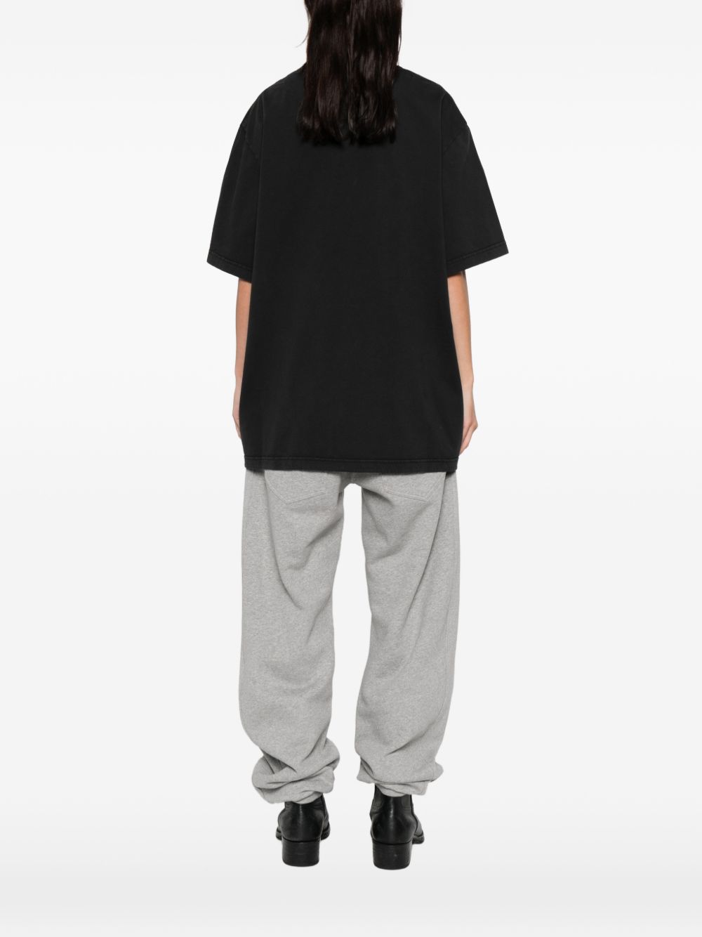 The Attico Asymmetric cotton t-shirt