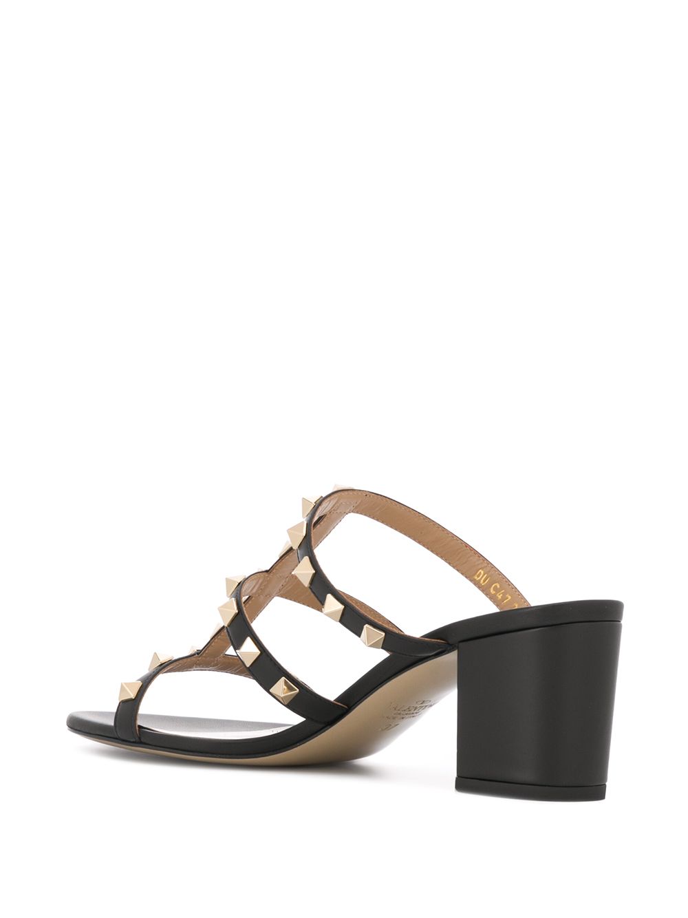 Valentino Garavani Rockstud Calfskin Leather Slide Sandal 60 Mm