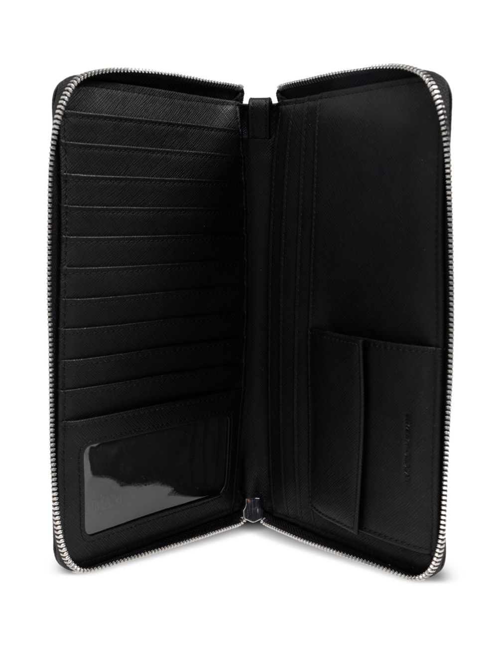Emporio Armani Saffiano Leather Organizer With Asv Eagle Plaque