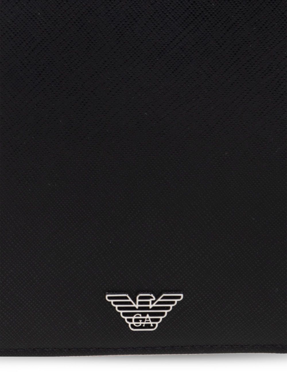 Emporio Armani Saffiano Leather Organizer With Asv Eagle Plaque