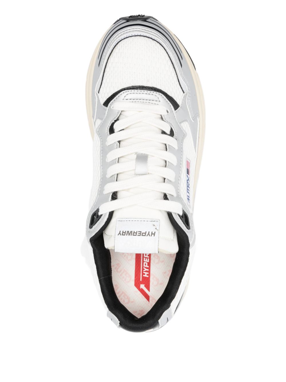 Autry HYPERWAY SNEAKERS IN SYNTHETIC LEATHER AND MESH WHITE