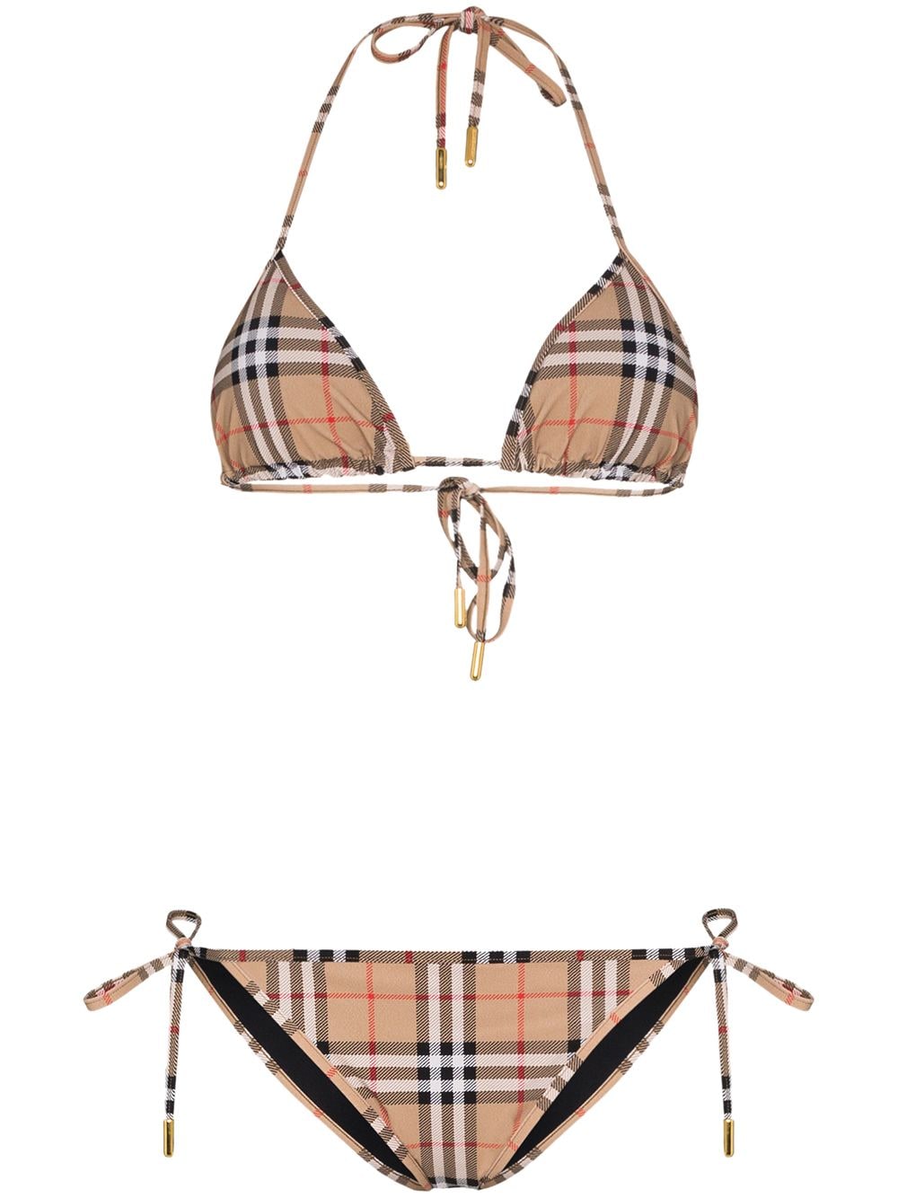 Burberry Check triangle bikini set