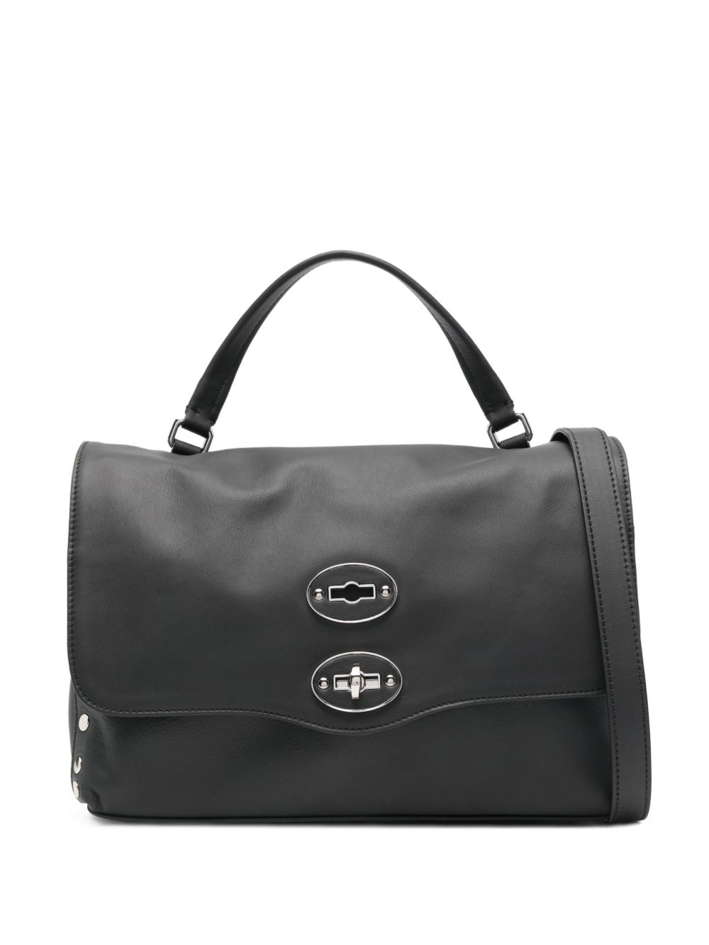 Zanellato Small Postina® Bag In Smooth Black Lavagna Leather