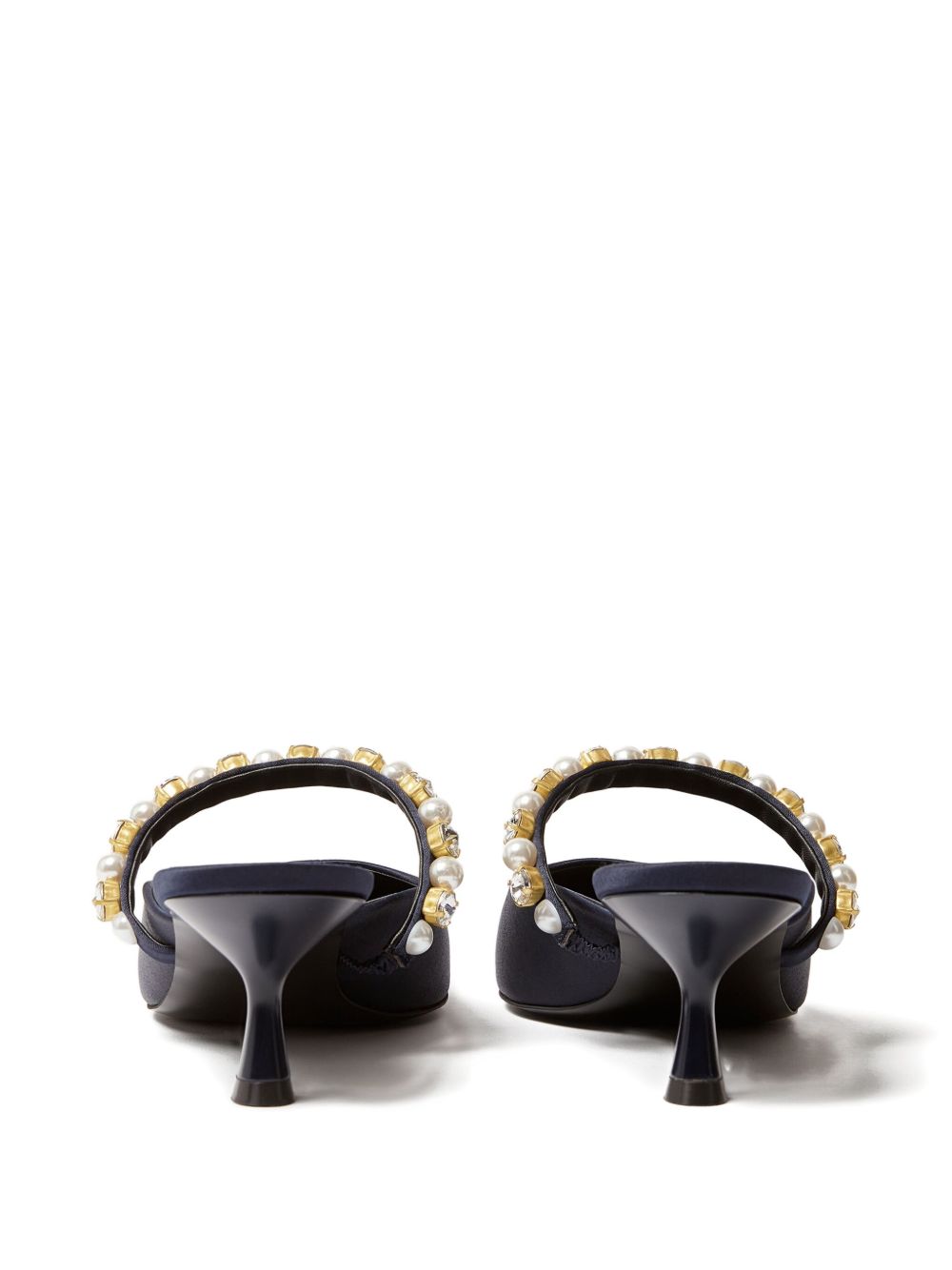 Stella McCartney Elsa Narrow Heel Shoes Decorated with Pearls