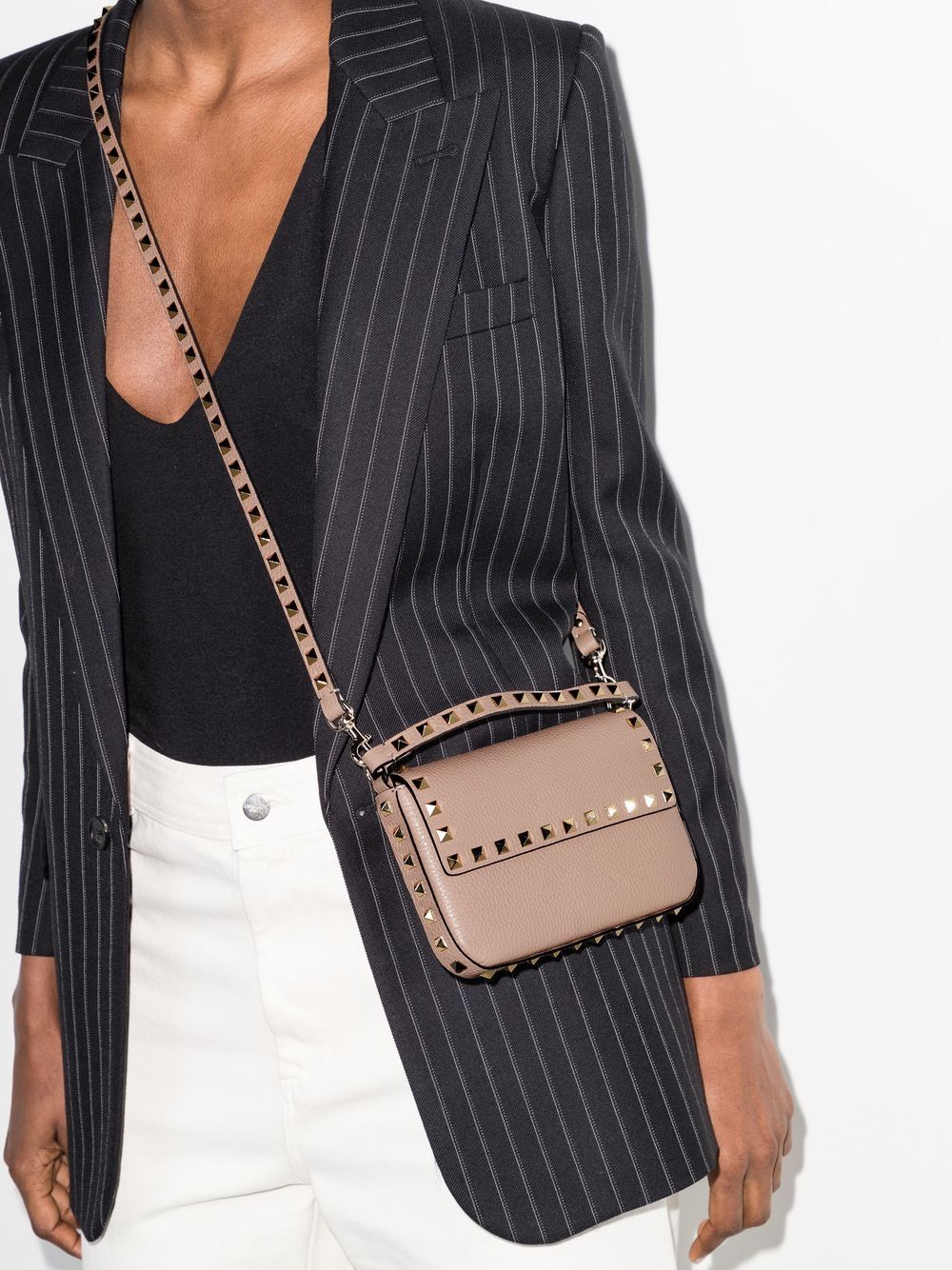 Çantë mini prej lëkure Valentino Garavani Rockstud