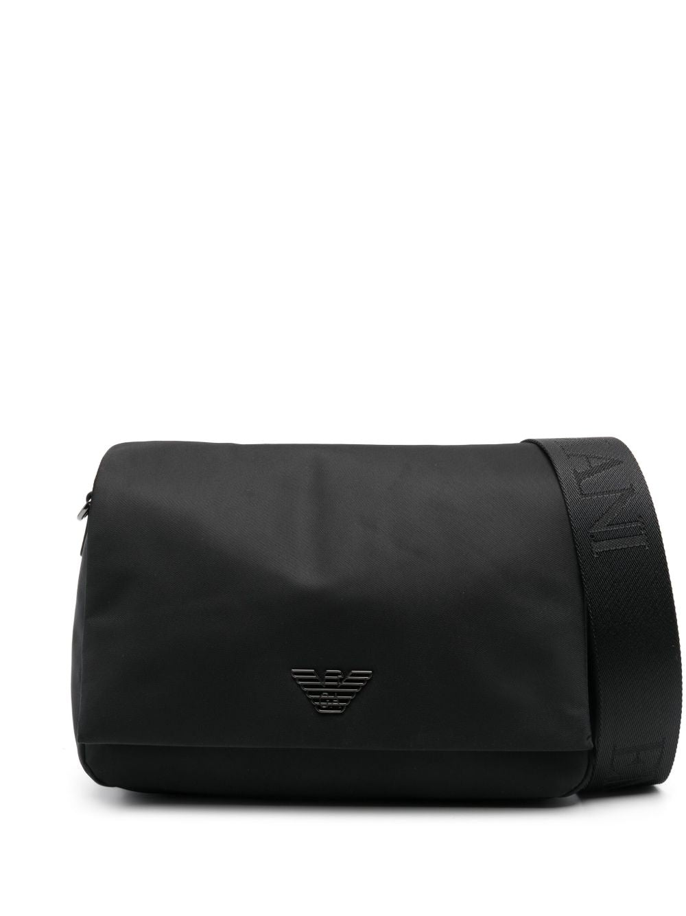 Emporio Armani Exclusive Asv Recycled-Nylon Shoulder Bag With Flap