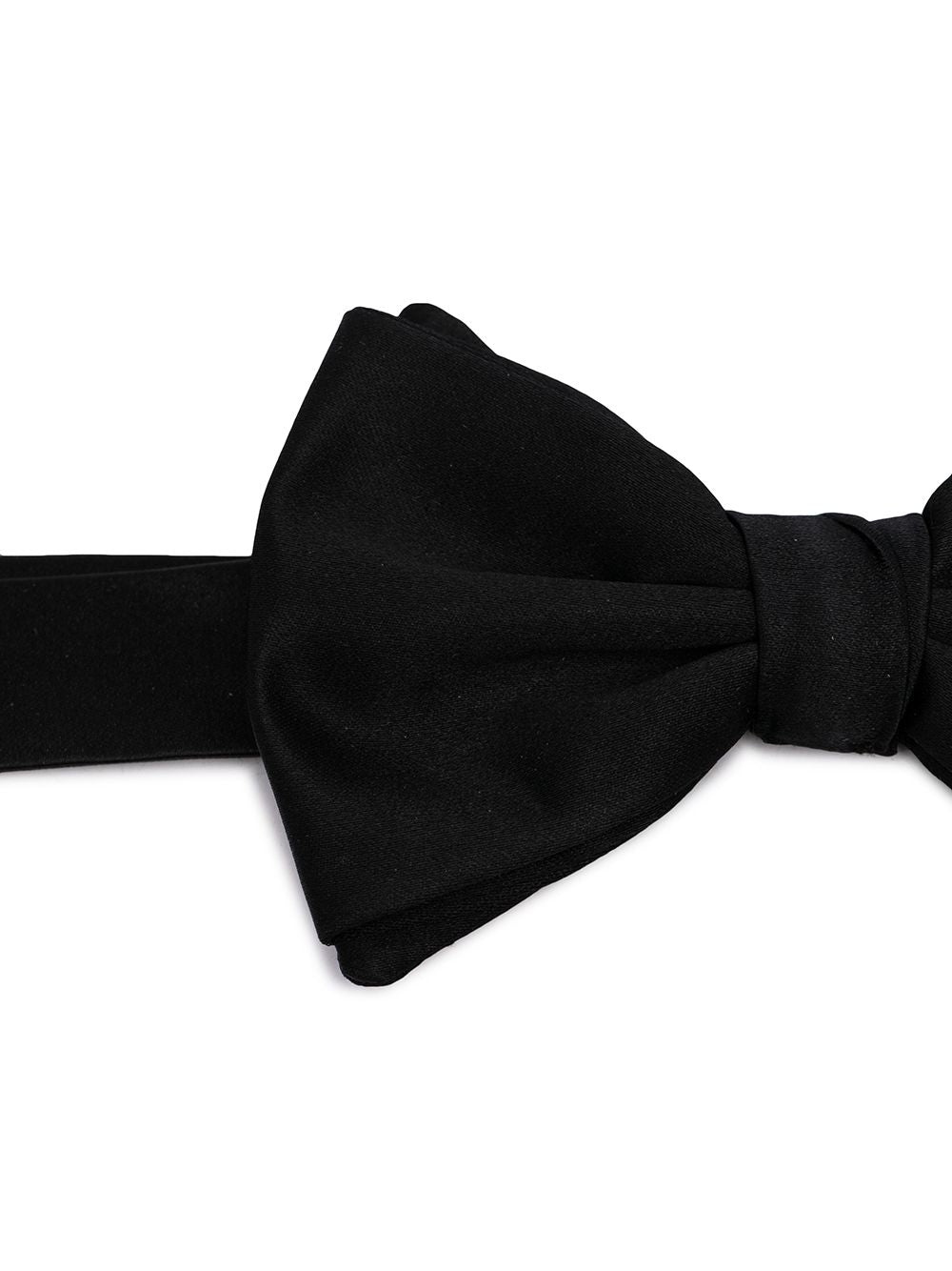Emporio Armani Knotted Bow Tie In Micro-Textured Pure Silk