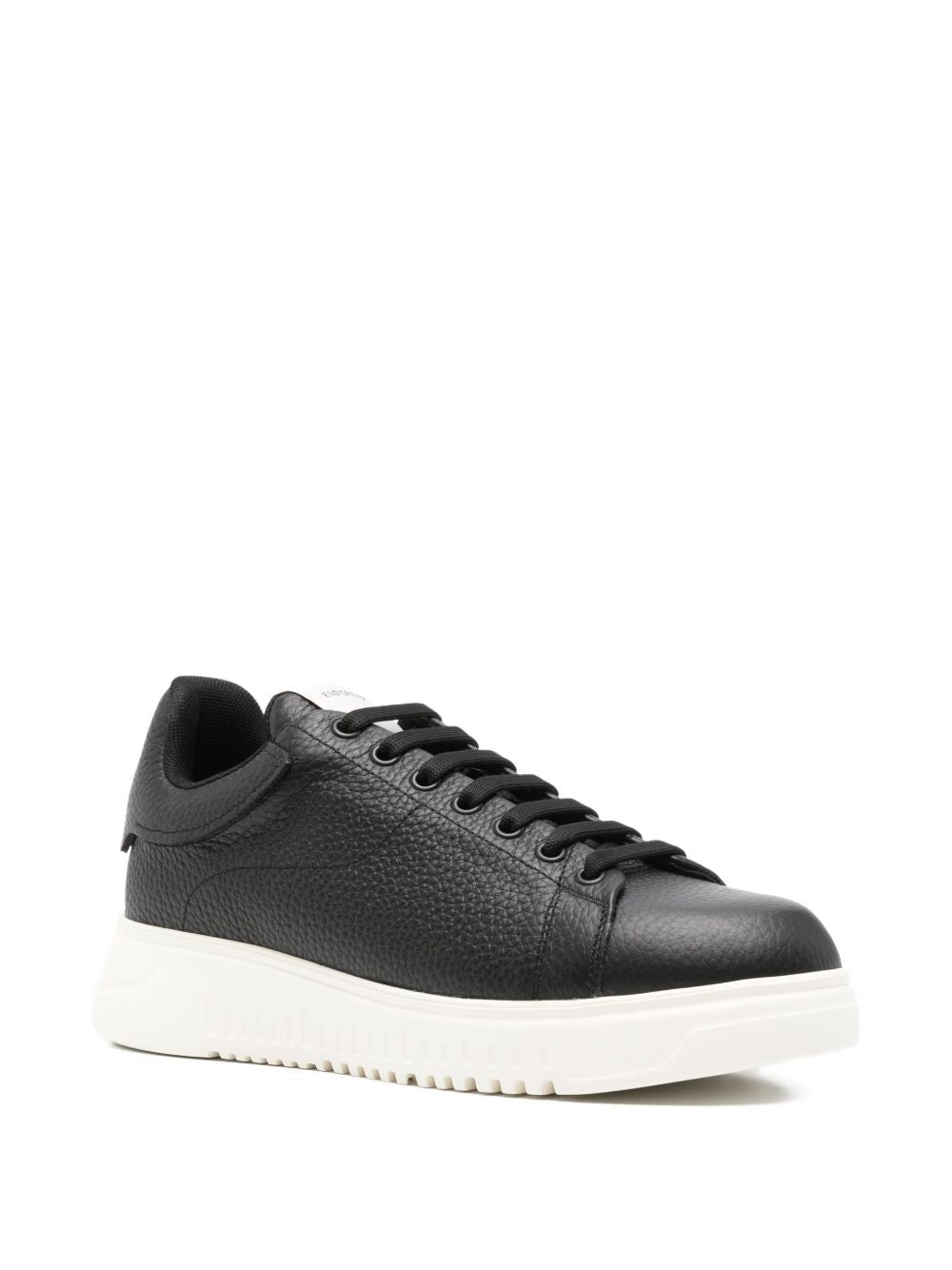 Emporio Armani Tumbled leather sneakers