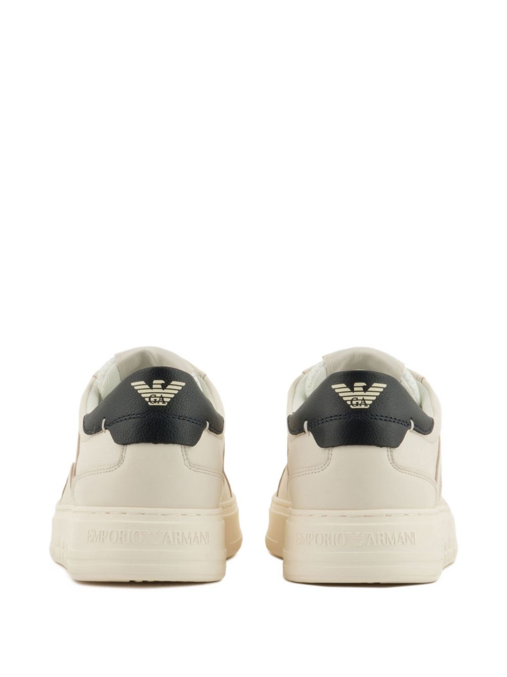 Emporio Armani Hammered-leather sneakers