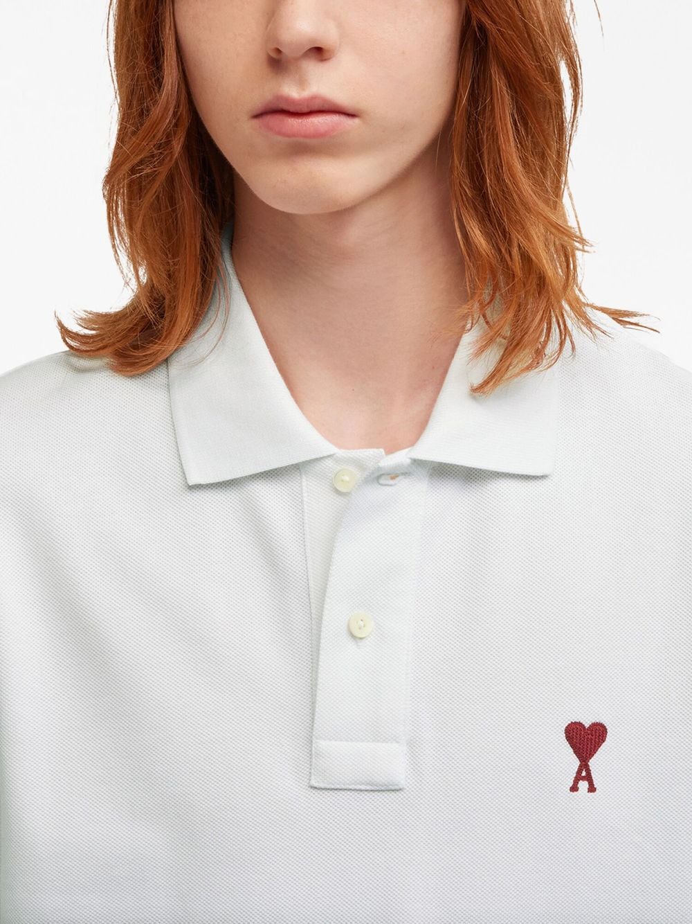 Ami Paris Ami De Coeur cotton polo shirt