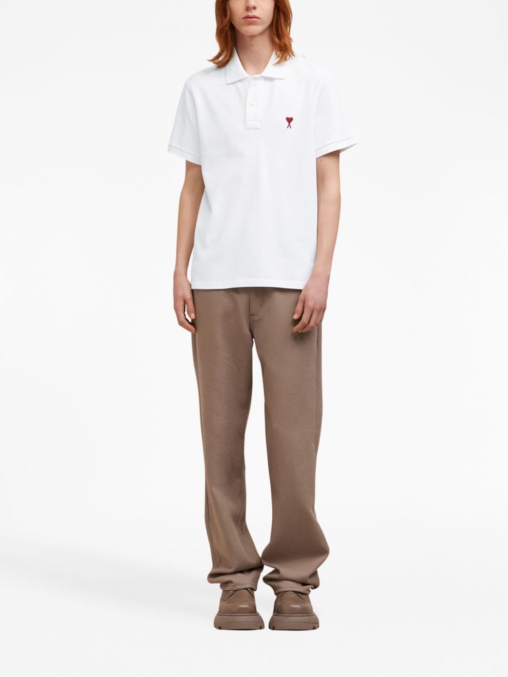 Ami Paris Ami De Coeur cotton polo shirt